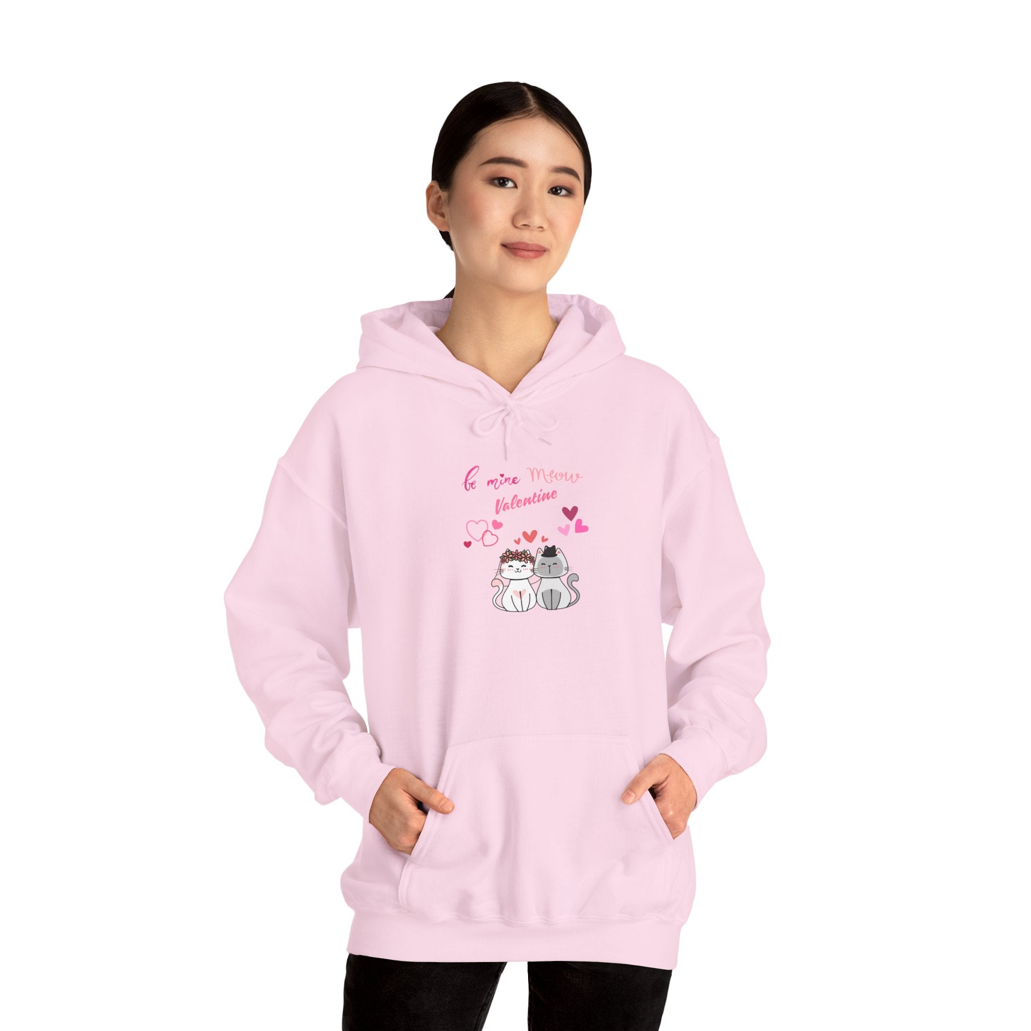 Meow Valentine's Day Unisex Heavy Blend™ Hooded Sweatshirt