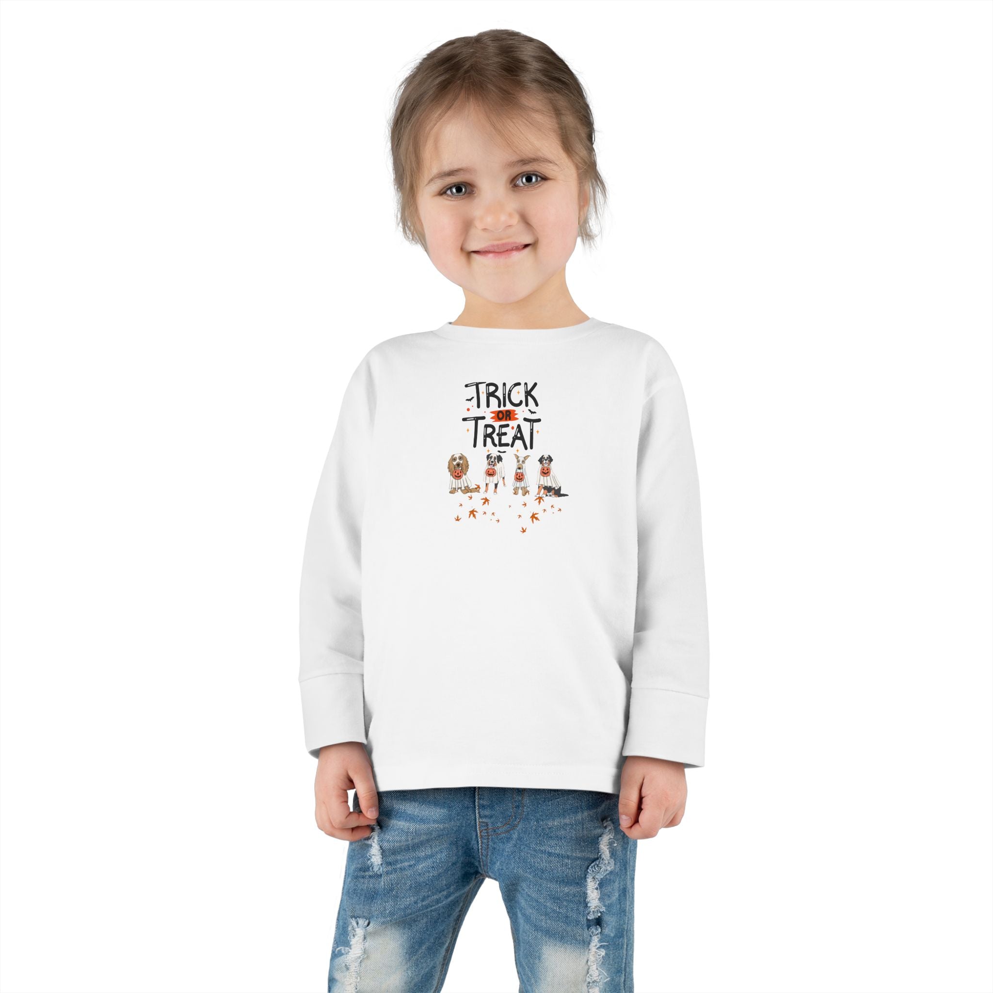 Pooch Trick or Treat Toddler Long Sleeve Tee