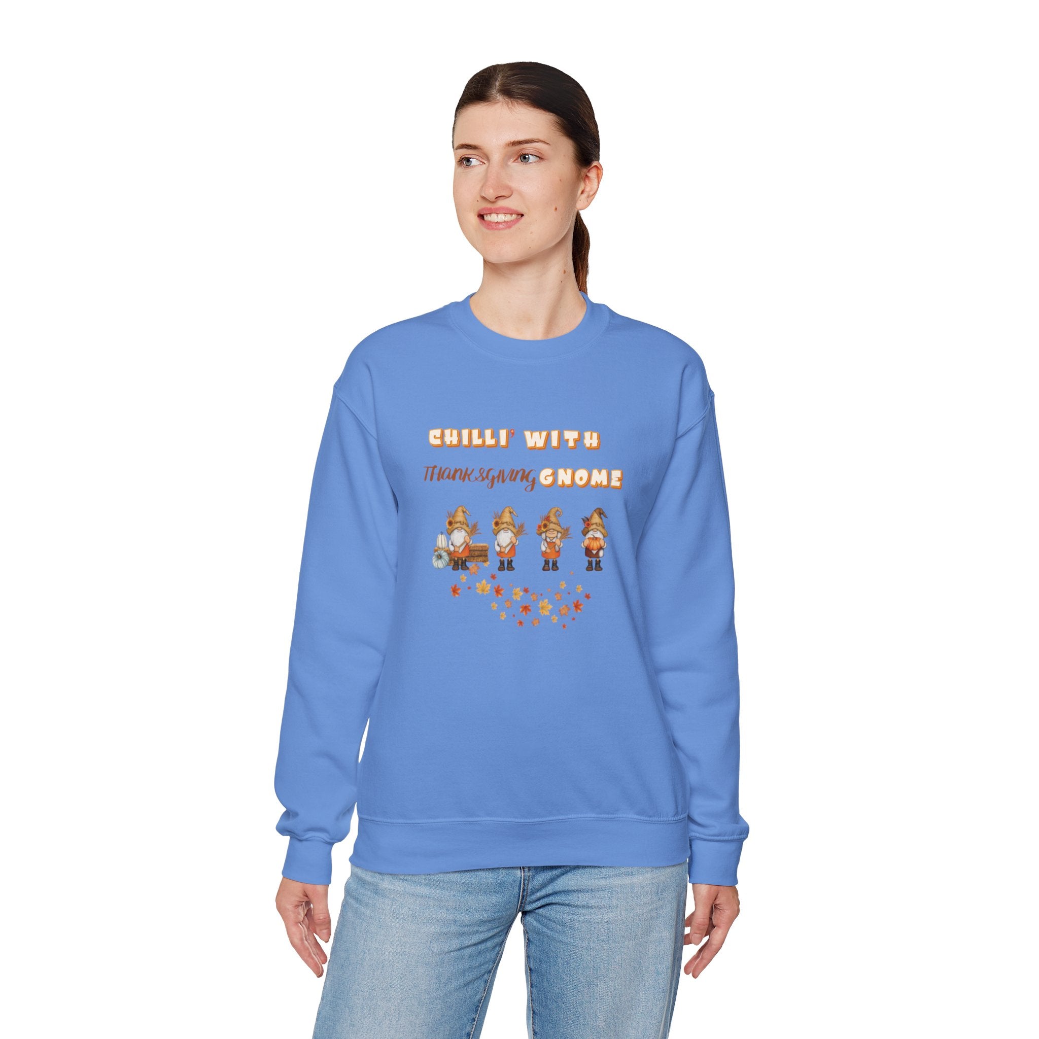 Chilli" With Thanksgiving Gnome Unisex Heavy Blend™ Crewneck Sweatshirt