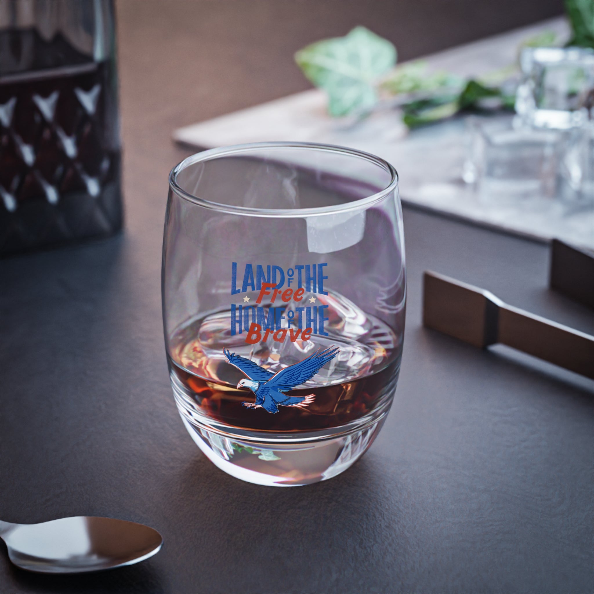 Land Of The Free Home Of The Brave Whiskey Glass