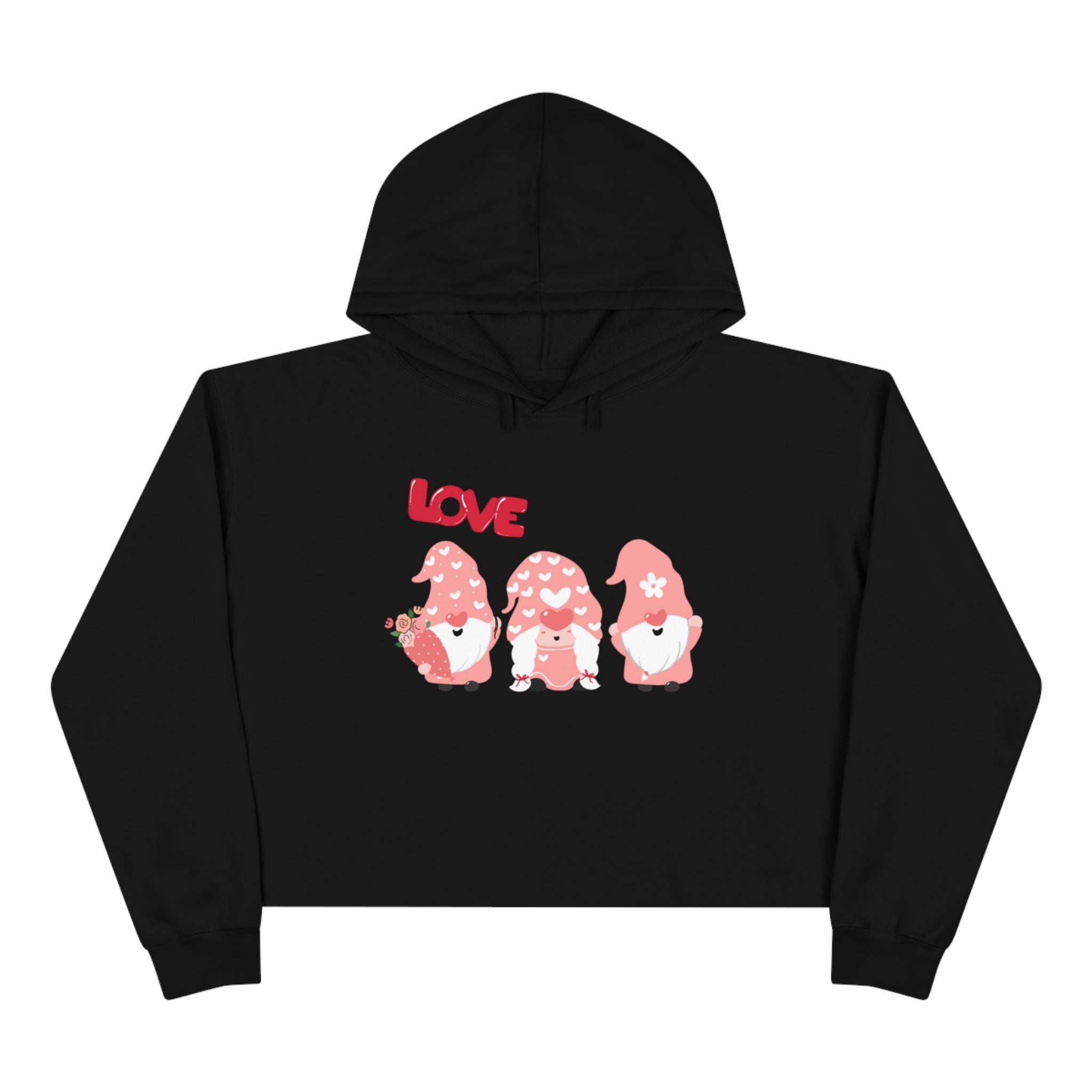 Love Gnome Day Crop Hoodie