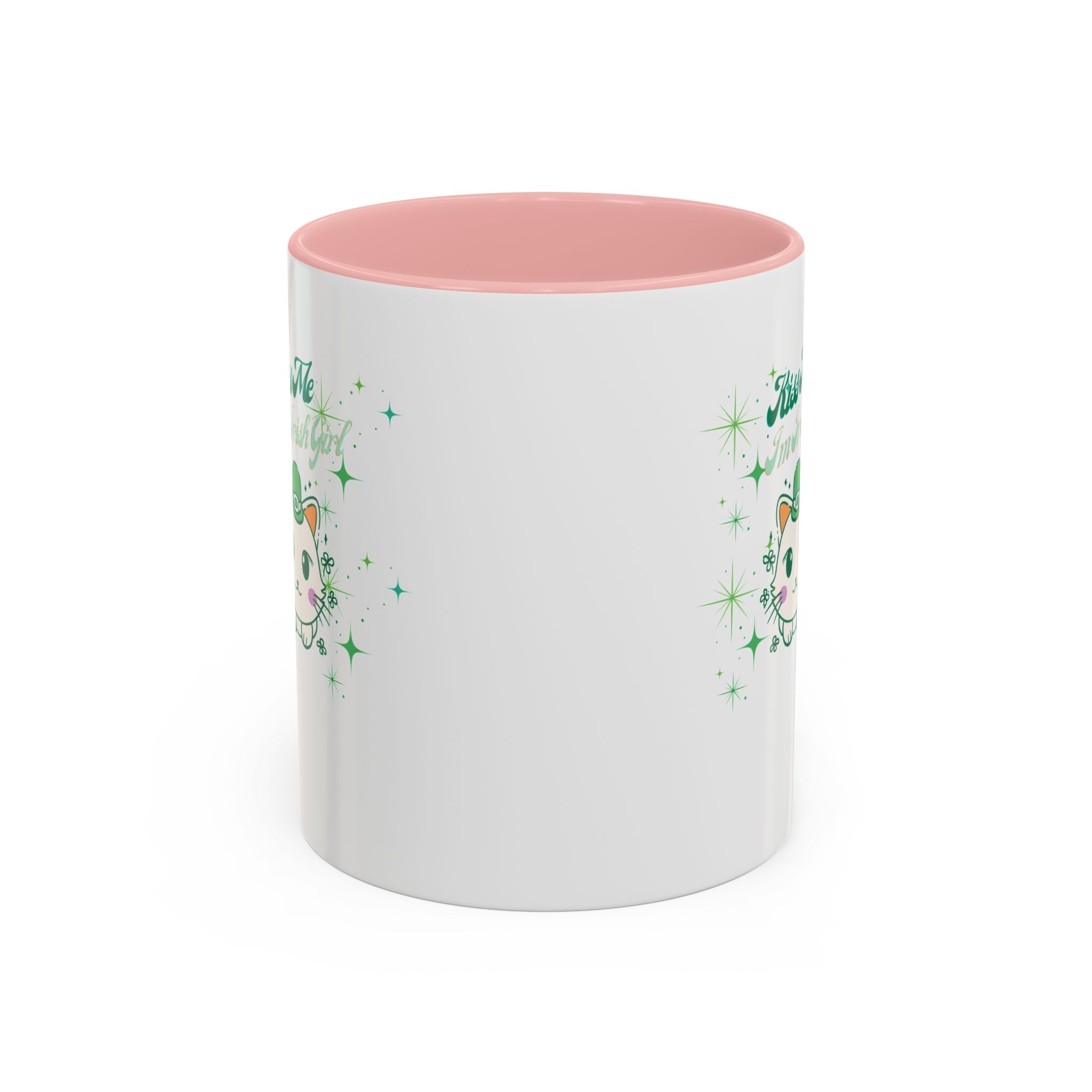Kiss Me I'm Irish Cat  Accent Mug