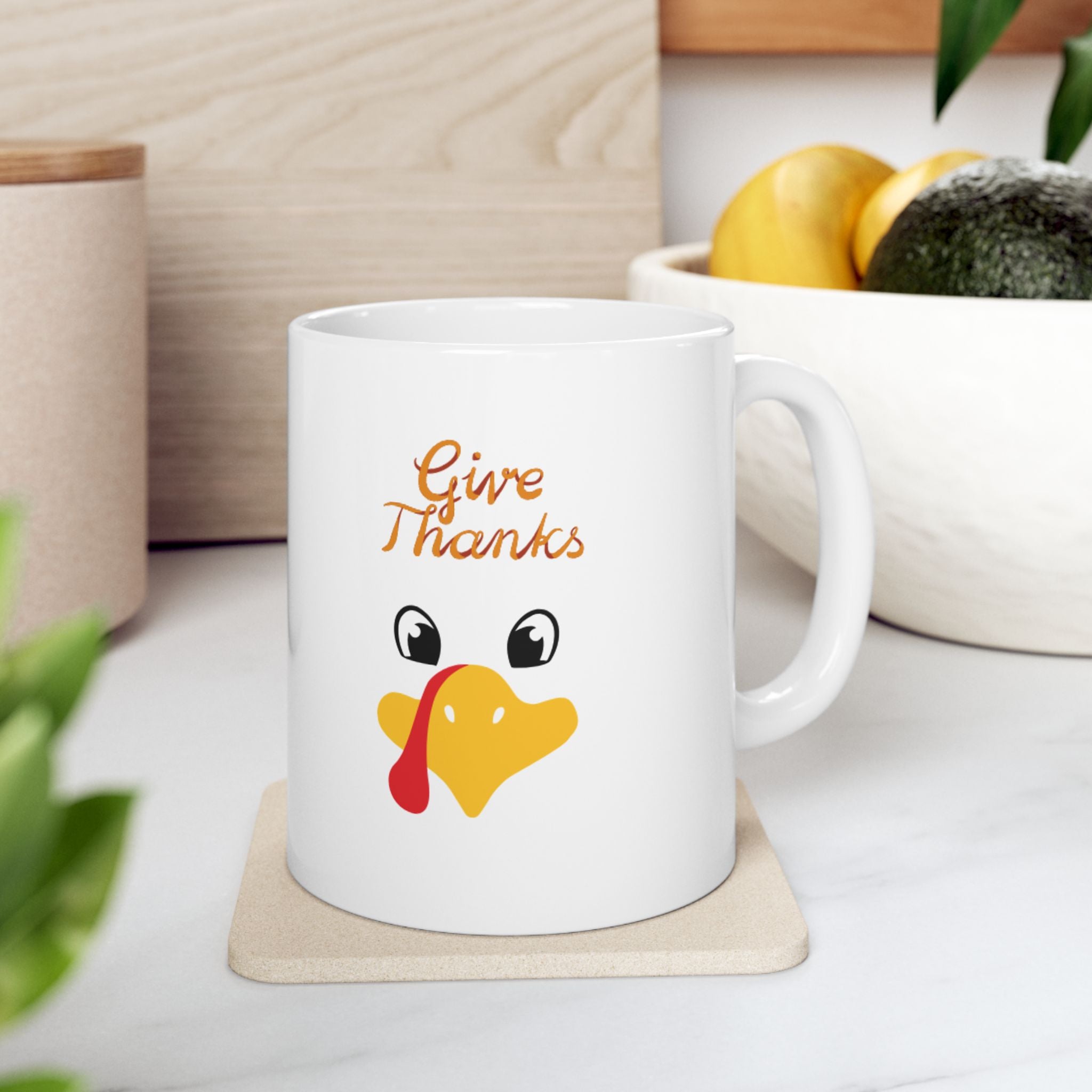 Give Thanks Ceramic Mug, (11oz, 15oz)