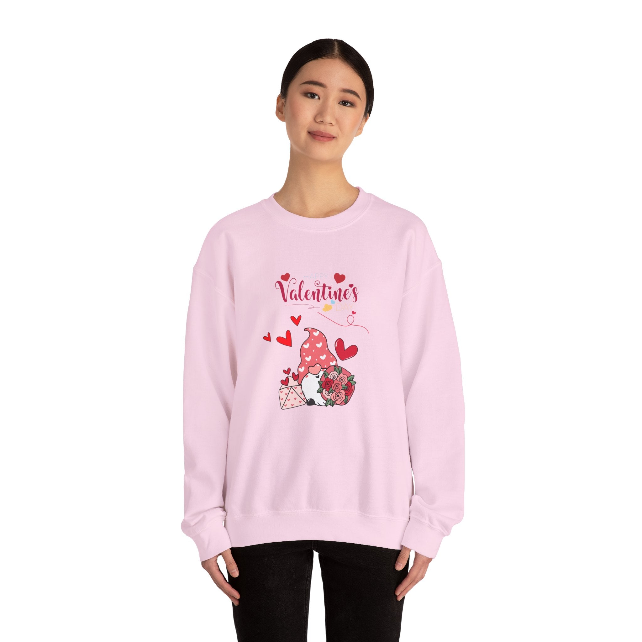 Gnome Valentine's Day Unisex Heavy Blend™ Crewneck Sweatshirt