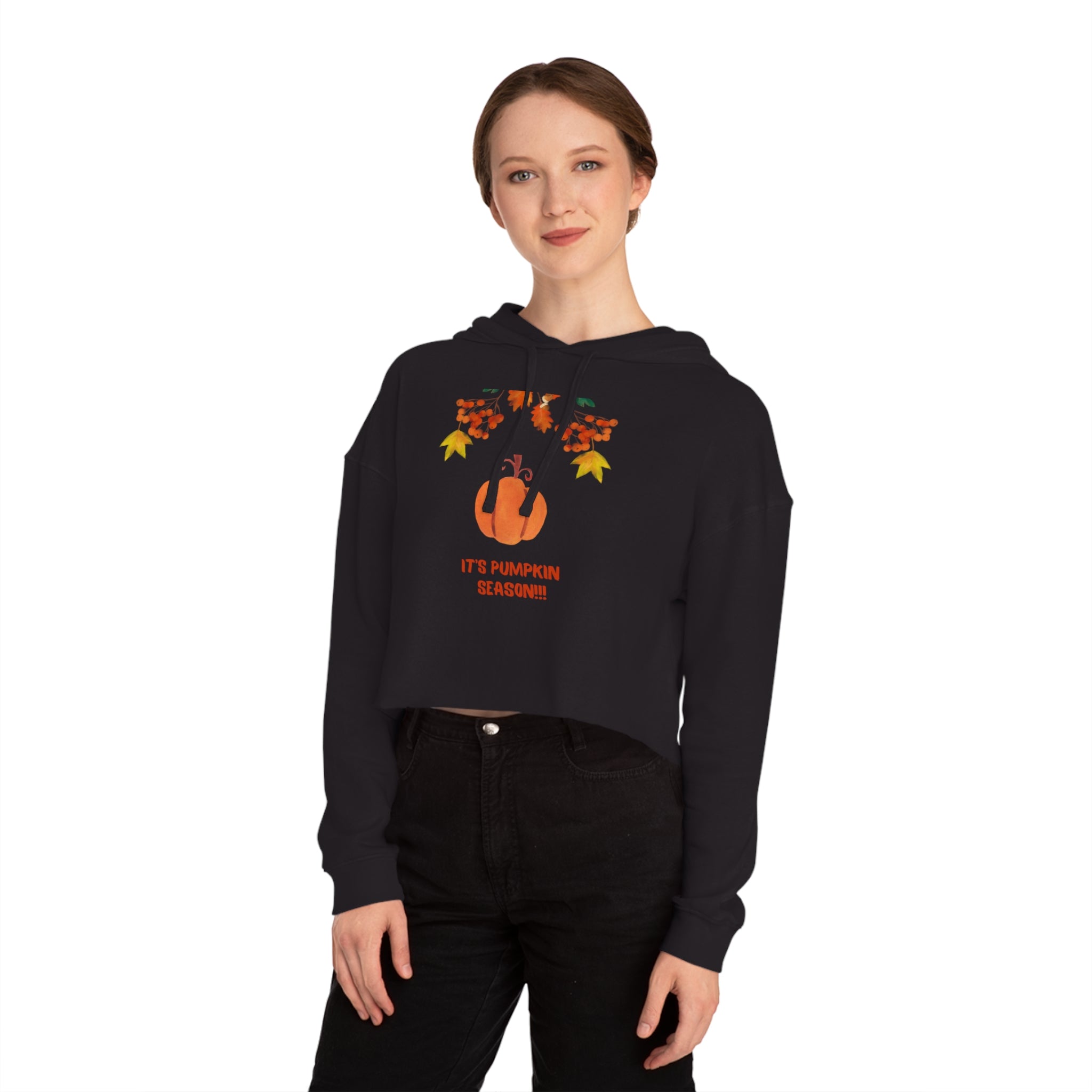 Pumpkin Season Women’s Cropped Hooded Sweatshirt