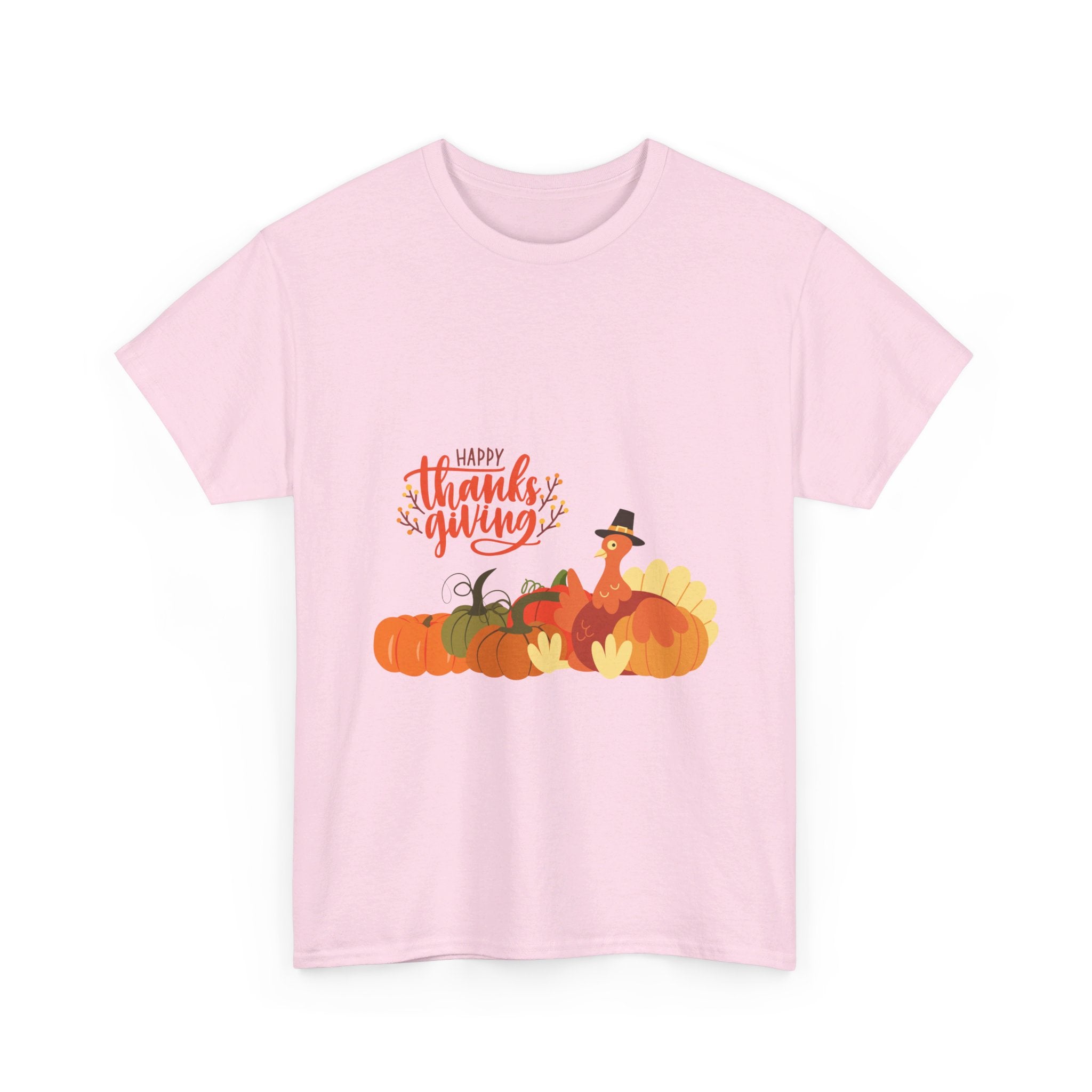 Happy Thanksgiving Turkey Unisex Heavy Cotton Tee