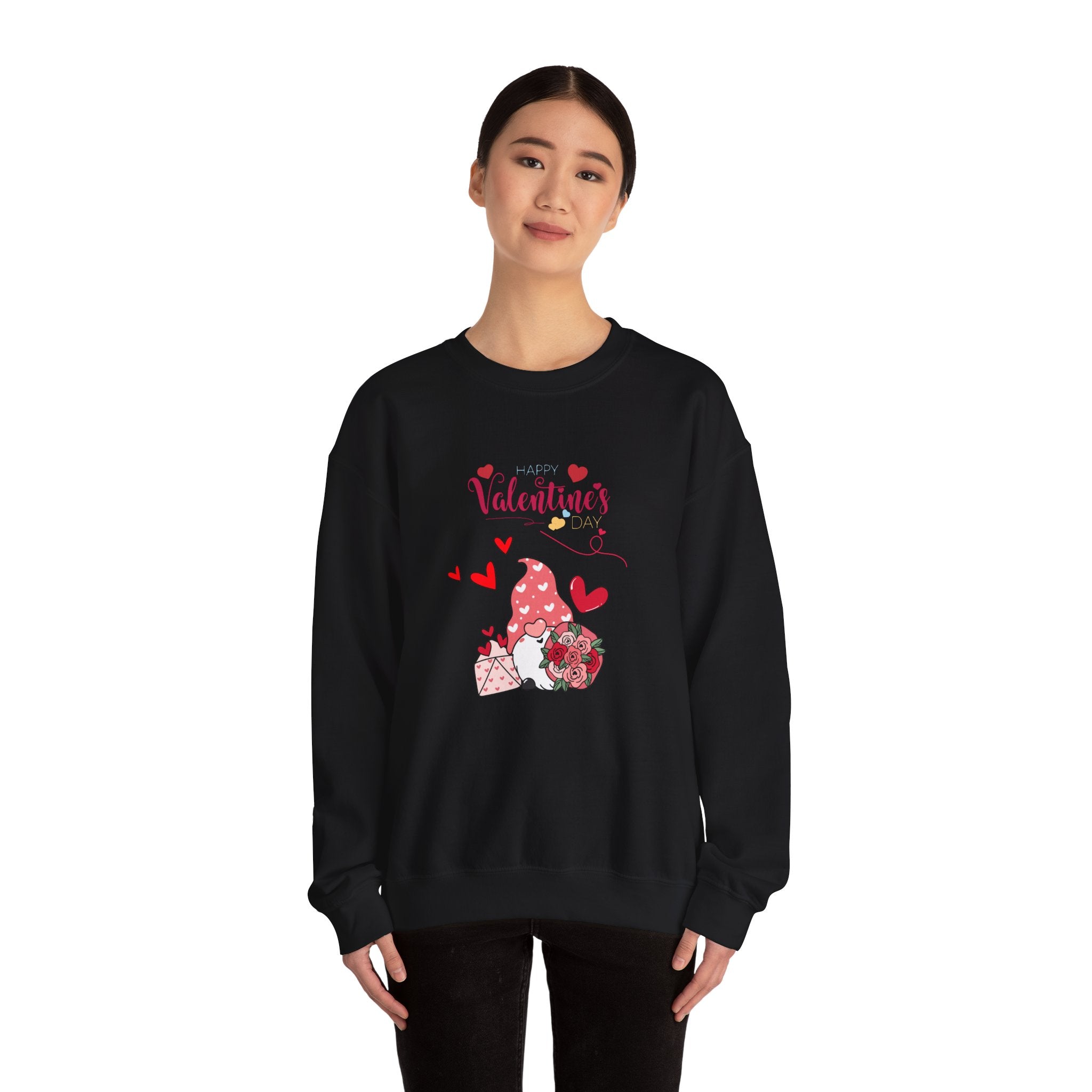 Gnome Valentine's Day Unisex Heavy Blend™ Crewneck Sweatshirt