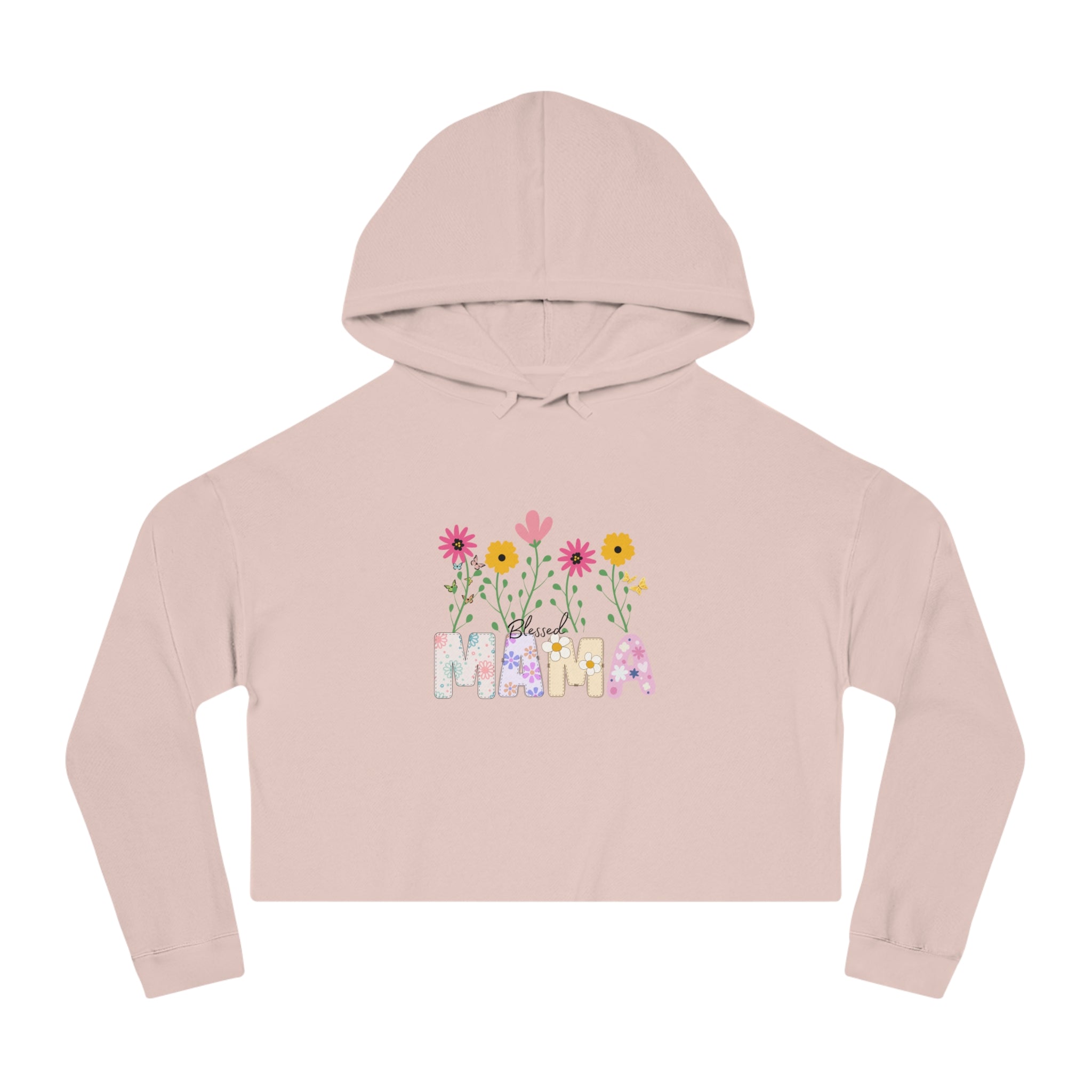 Blessed Mama Women's Cropped Hoodie