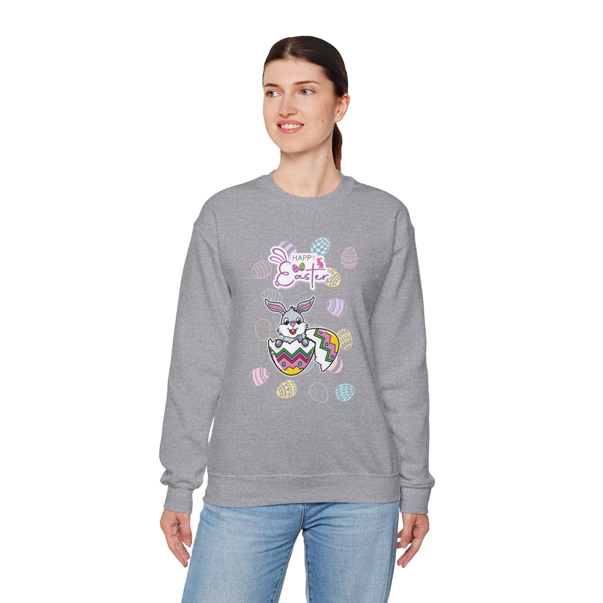 Easter Greetings Crewneck Sweatshirt – Unisex Heavy Blend™ – Happy Easter Design