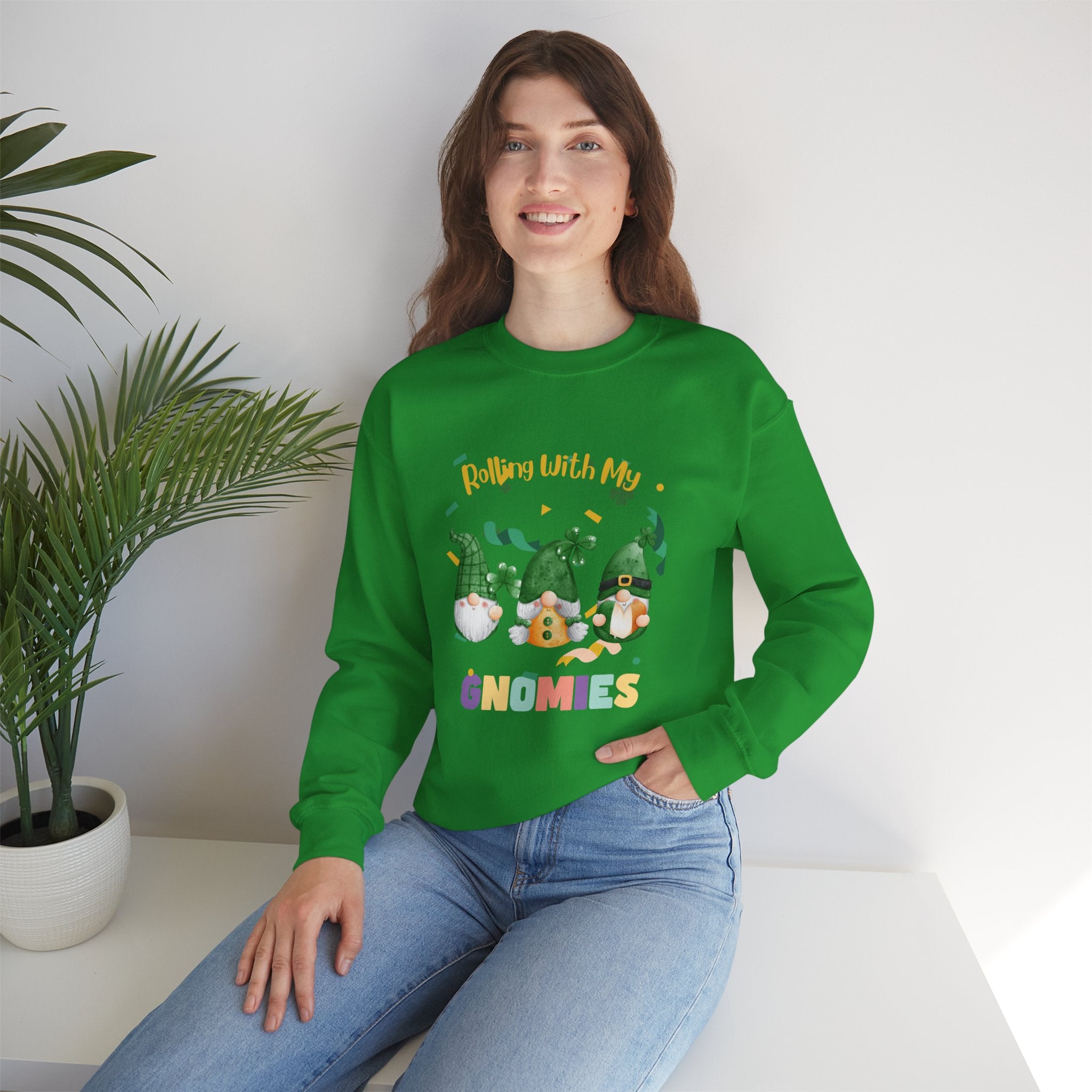Rolling With My Gnomies Crewneck Sweatshirt - Unisex Heavy Blend™