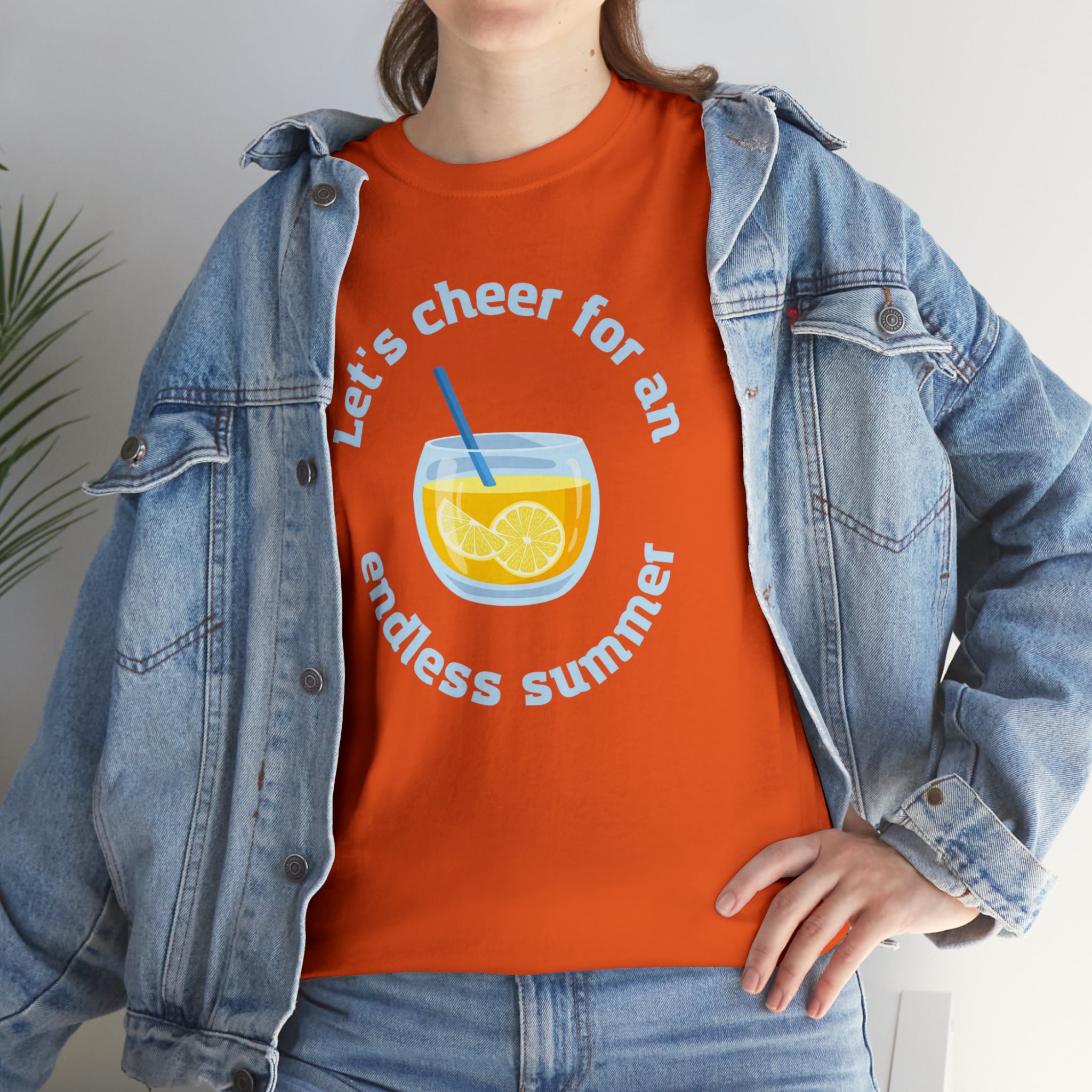 Let's Cheer For An Endless Summer Unisex Heavy Cotton Tee