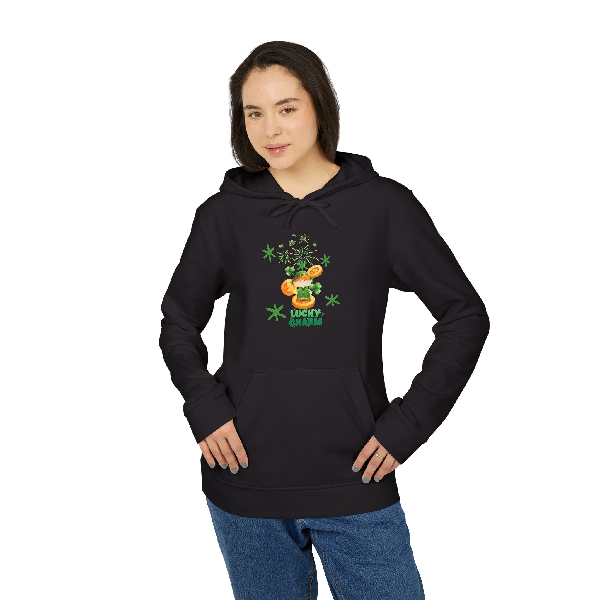Lucky Charm  Adidas Unisex Fleece Hoodie