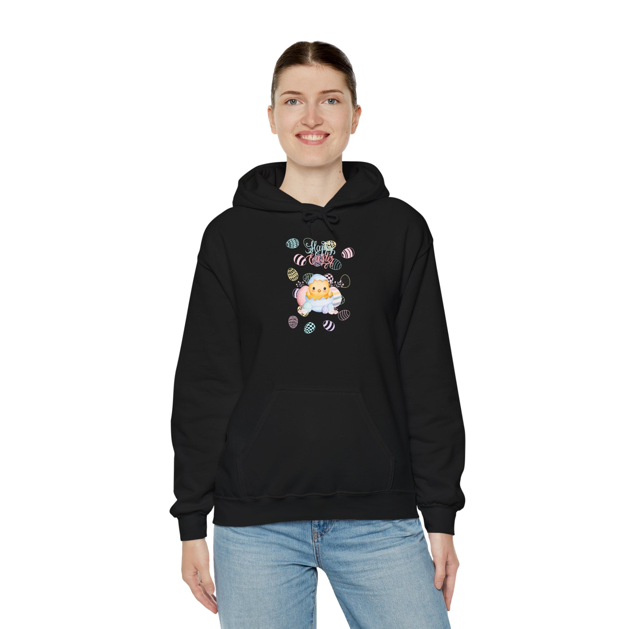 Chick Happy Easter Hooded Sweatshirt