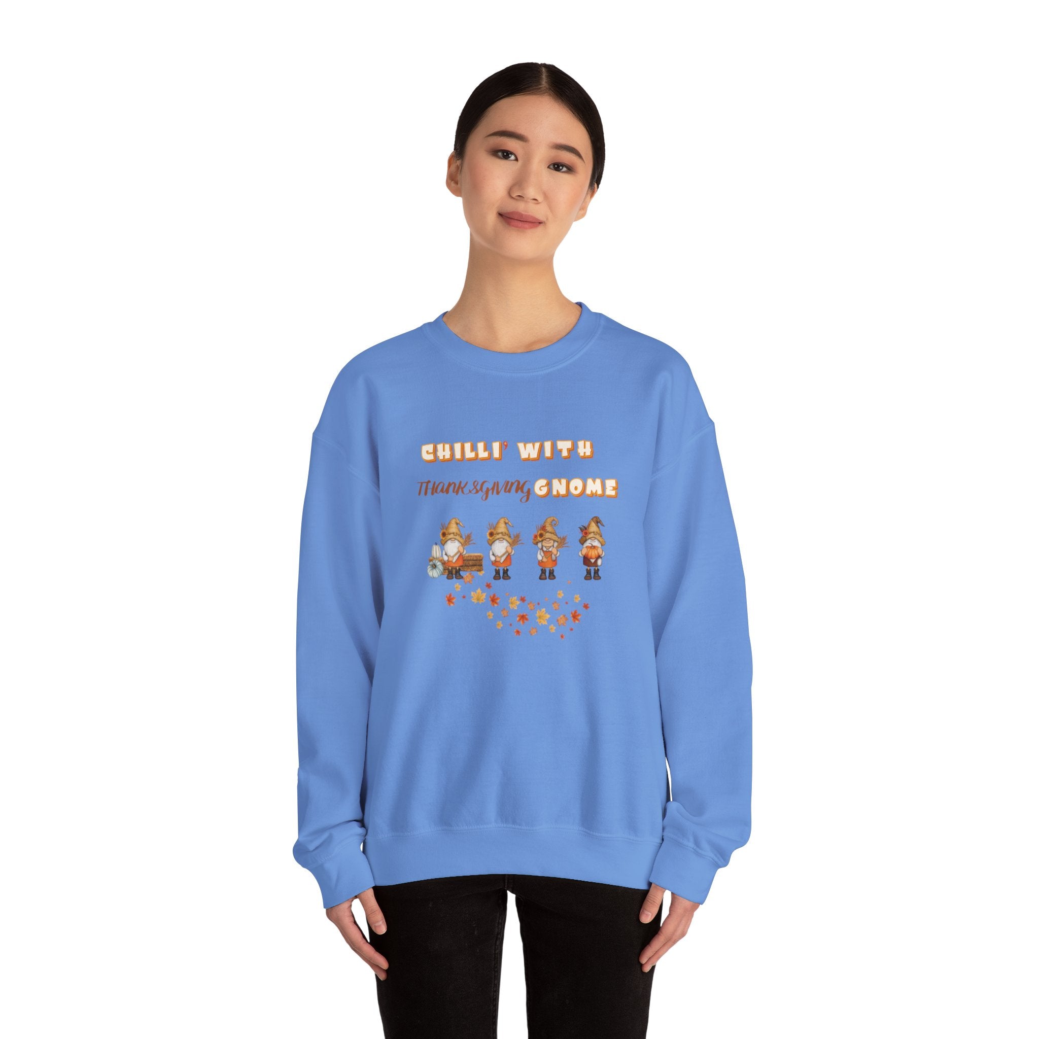 Chilli" With Thanksgiving Gnome Unisex Heavy Blend™ Crewneck Sweatshirt