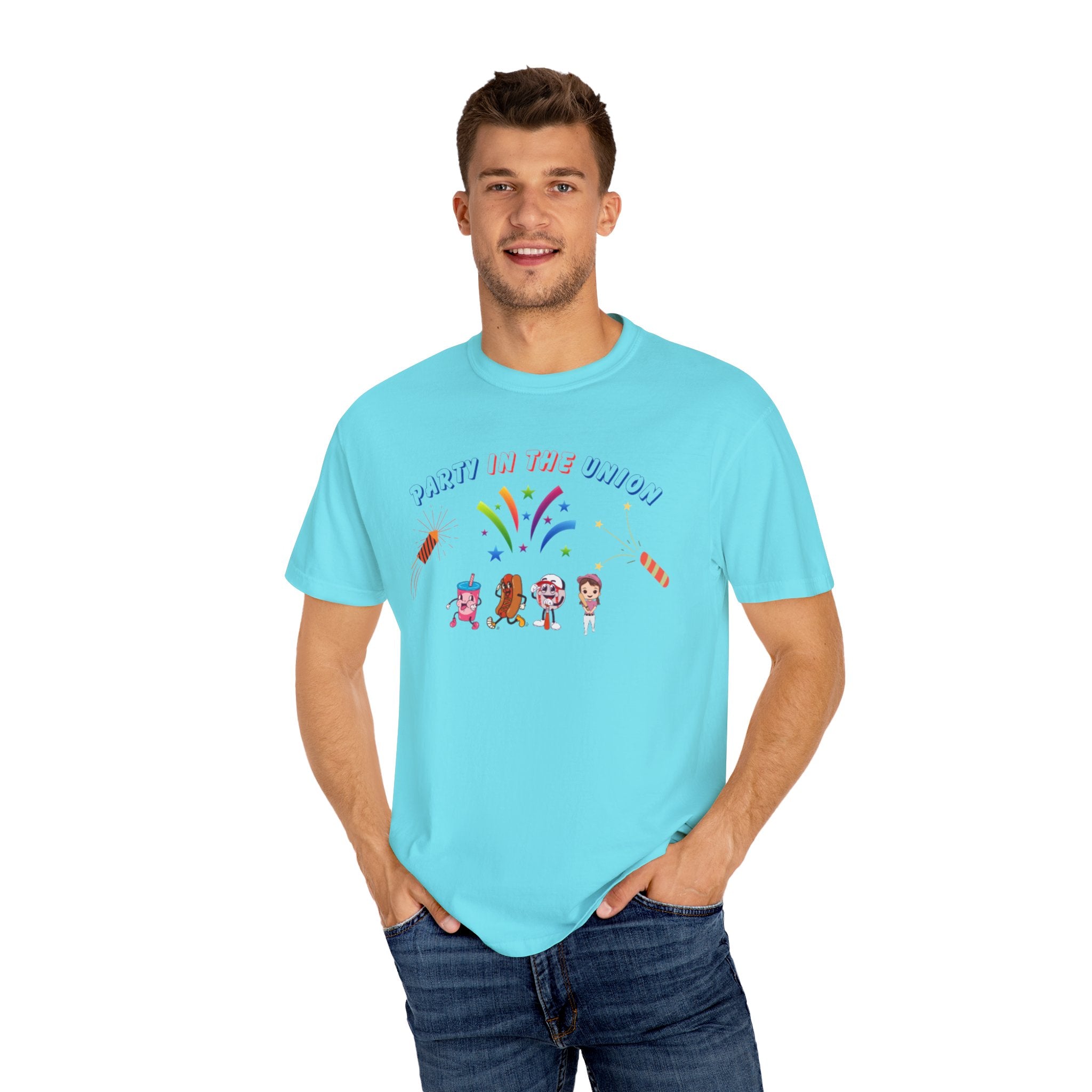 Party In The Union Unisex Garment-Dyed T-shirt
