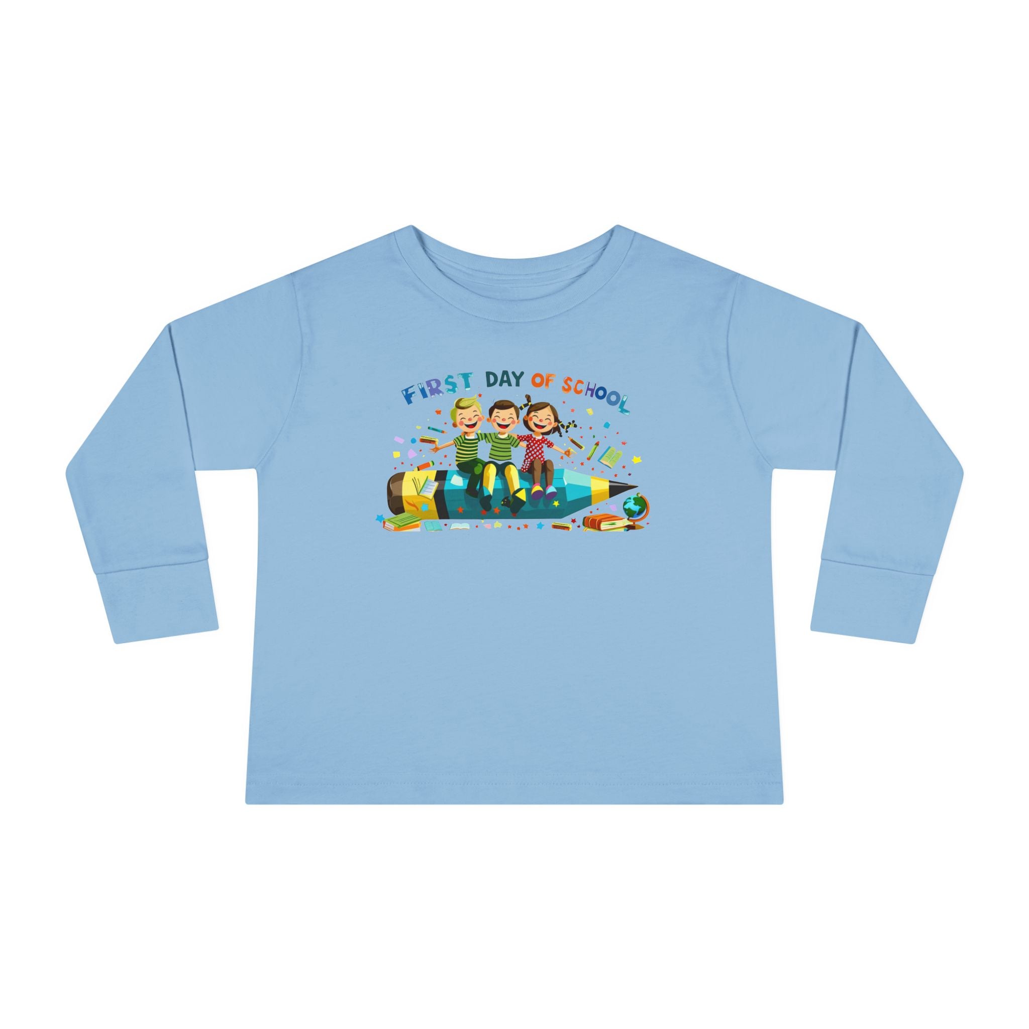First Day of School Toddler Long Sleeve Tee