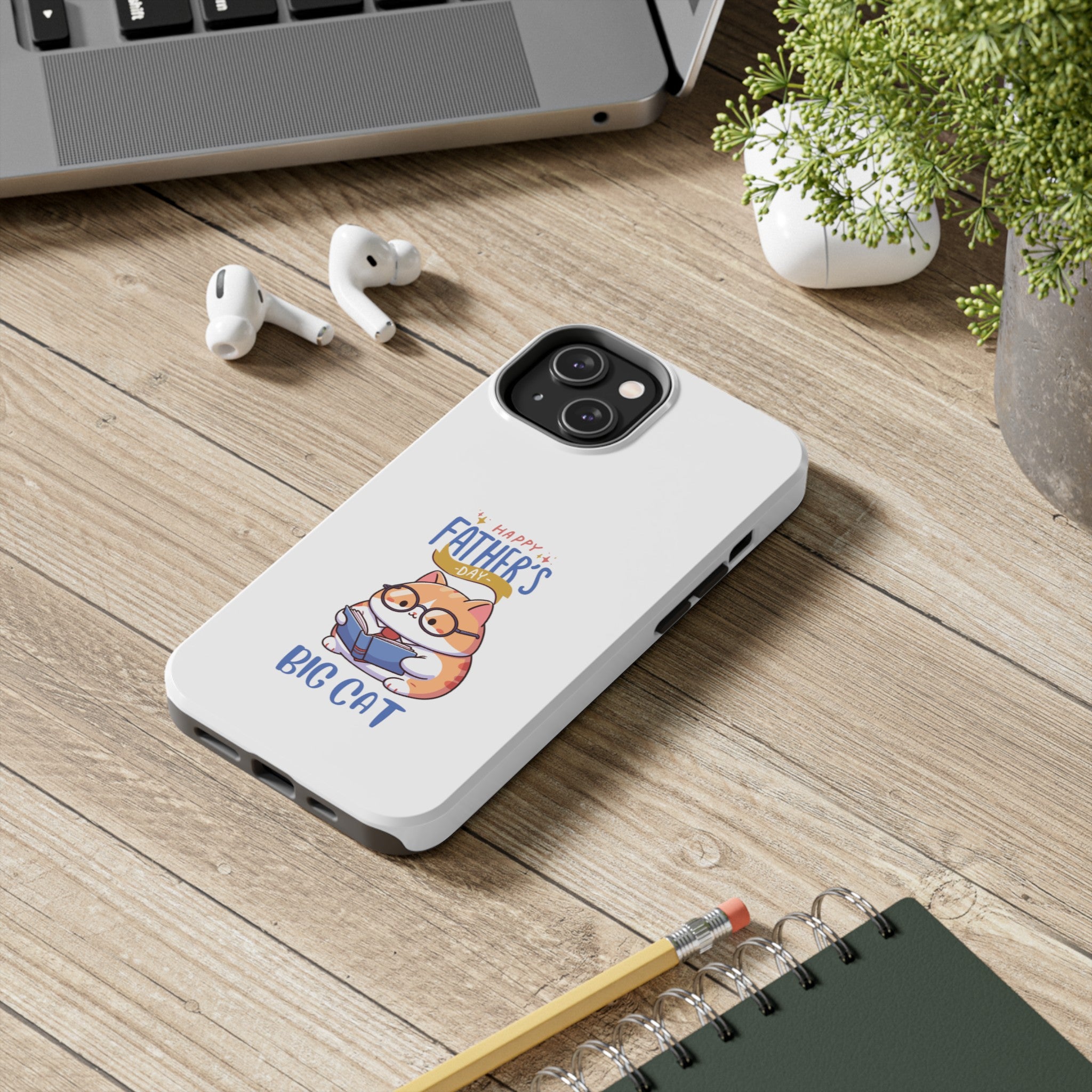 Happy Father's Day Big Cat Tough Phone Cases