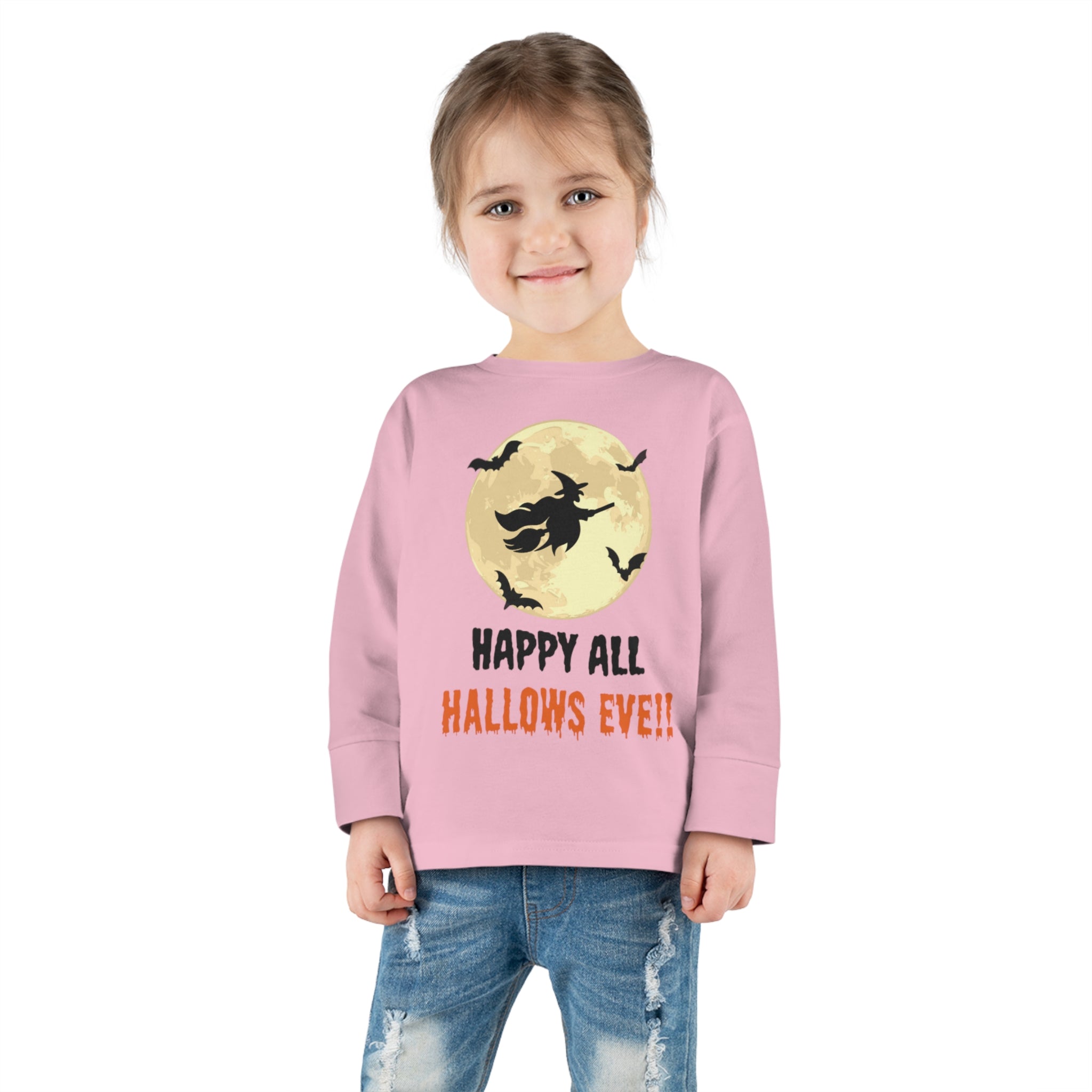 Happy All Hallows Eve Toddler Long Sleeve Tee