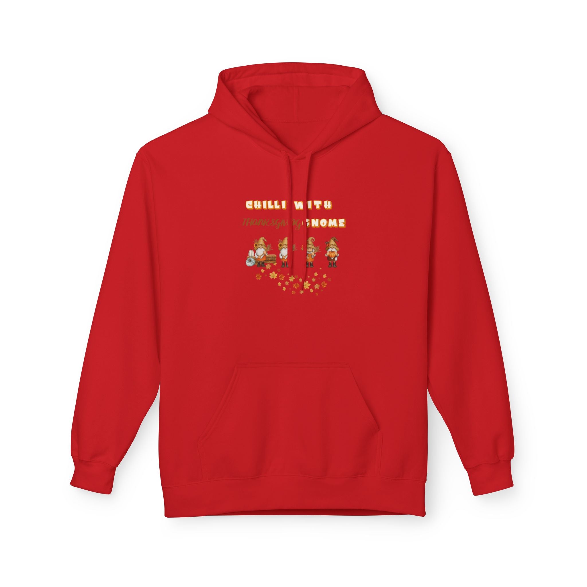 Chilli' With Thanksgiving Gnome Unisex Midweight Softstyle Fleece Hoodie