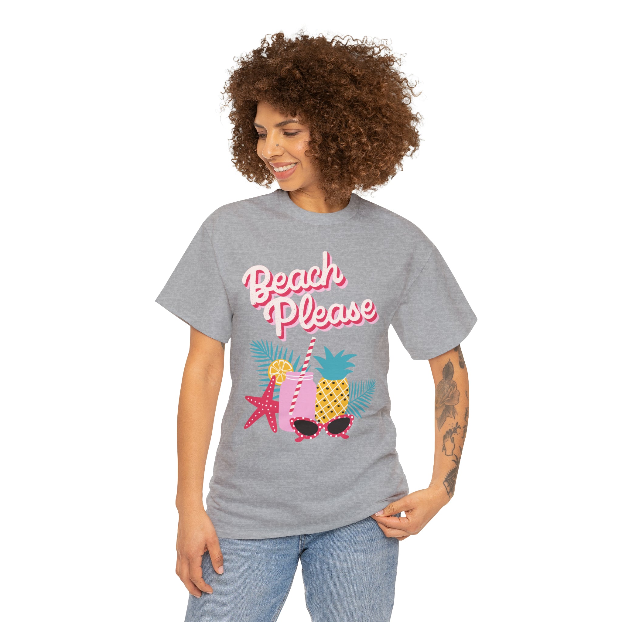 Beach Please Unisex Heavy Cotton Tee