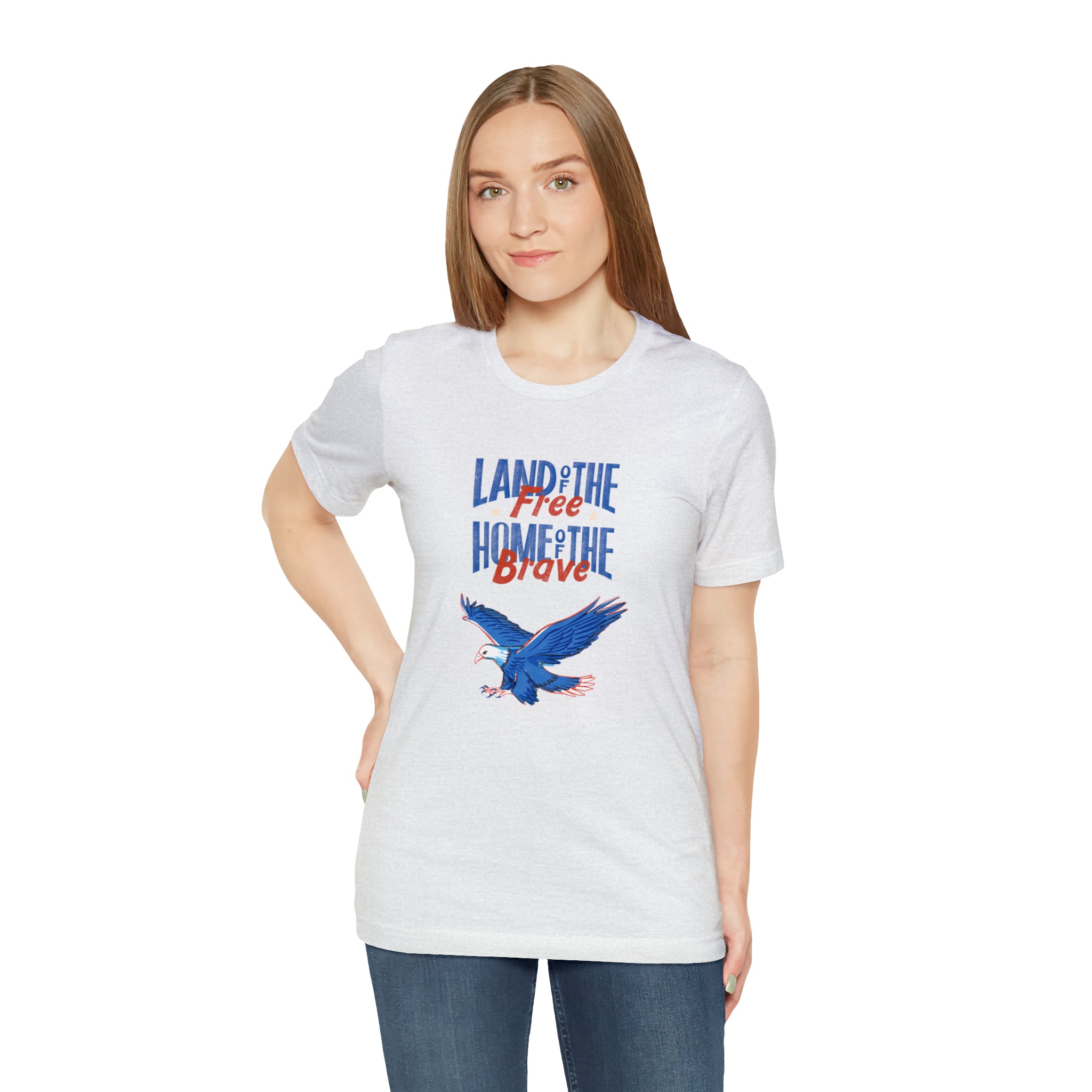 Land Of The Free Home Of The Brave Unisex Jersey Short Sleeve Tee