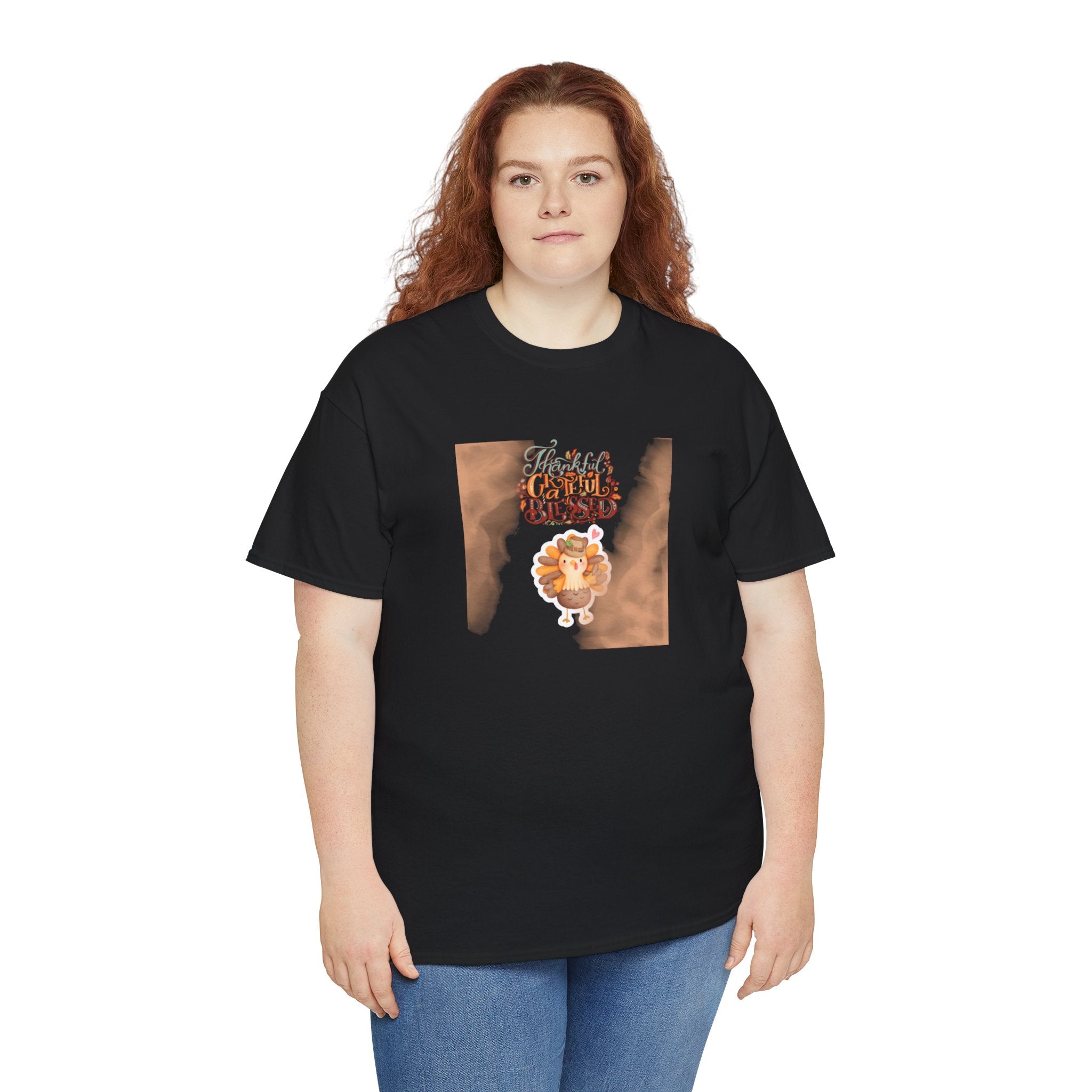 Thankful Grateful Blessed Unisex Heavy Cotton Tee