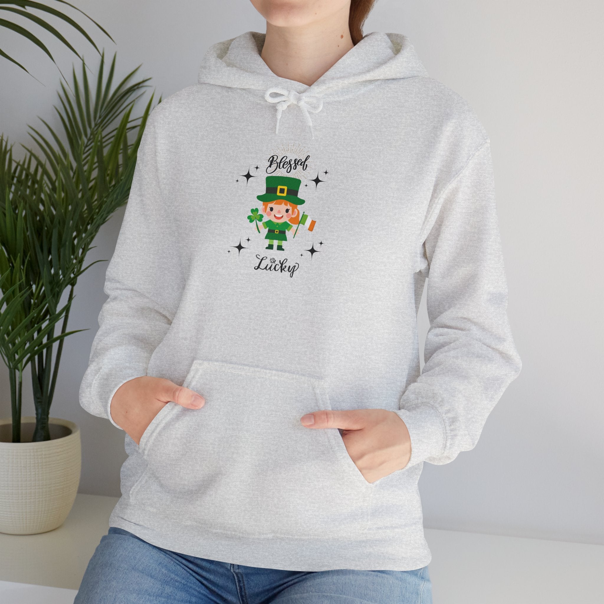 Blessed & Lucky Lucky  Unisex Hoodie - St. Patrick's Day Sweatshirt