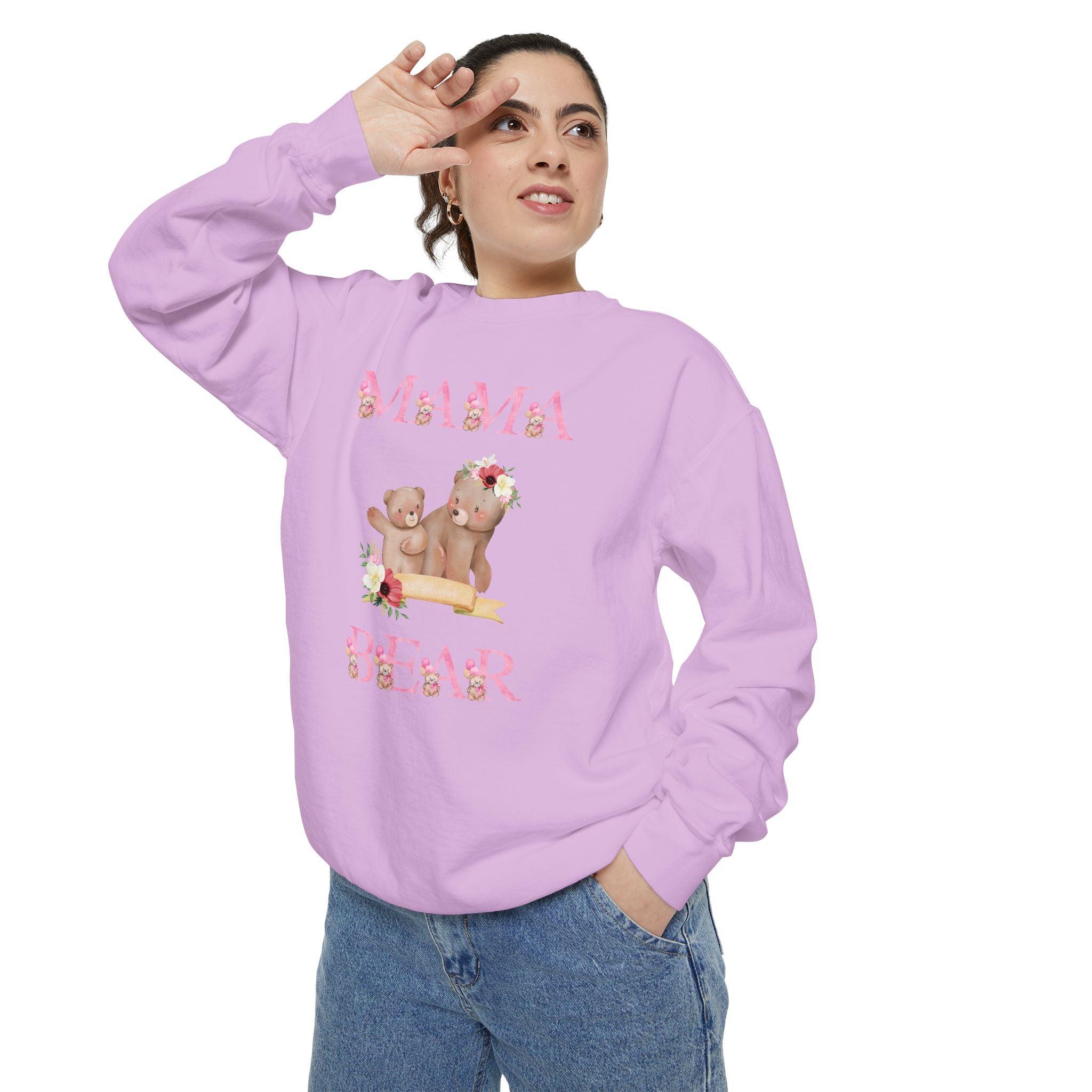 Mama Bear Unisex Garment-Dyed Sweatshirt