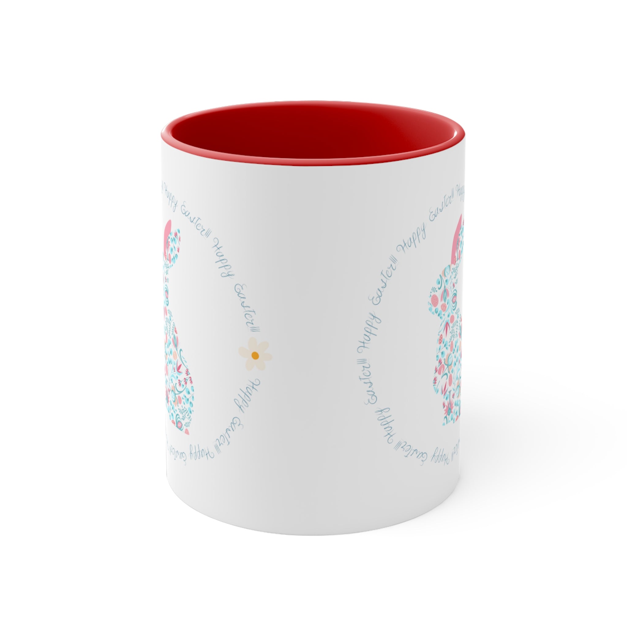 Happy Easter Rabbit Day Accent Coffee Mug, 11oz