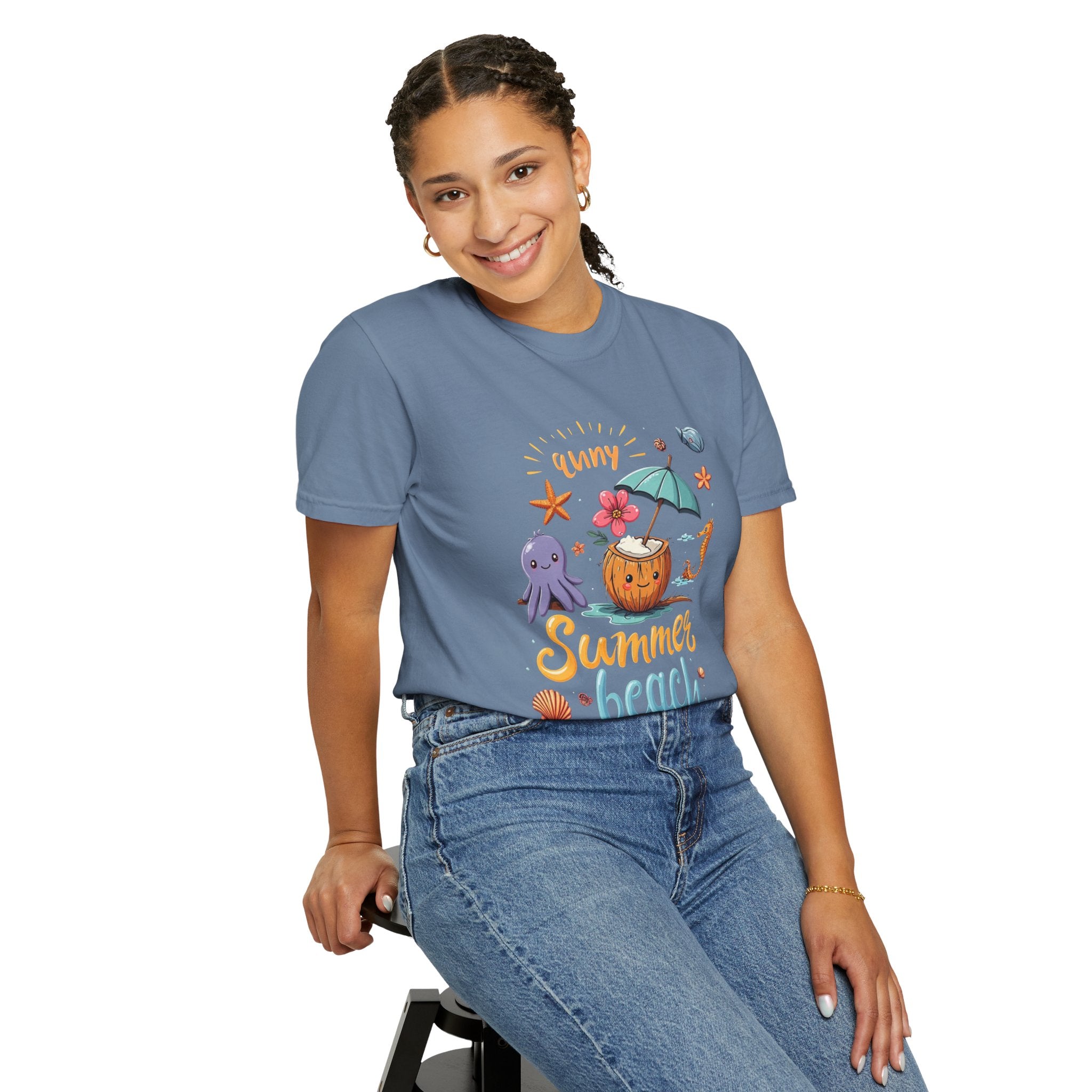 Sunny Summer Beach Fun Unisex T-shirt, Graphic Tee
