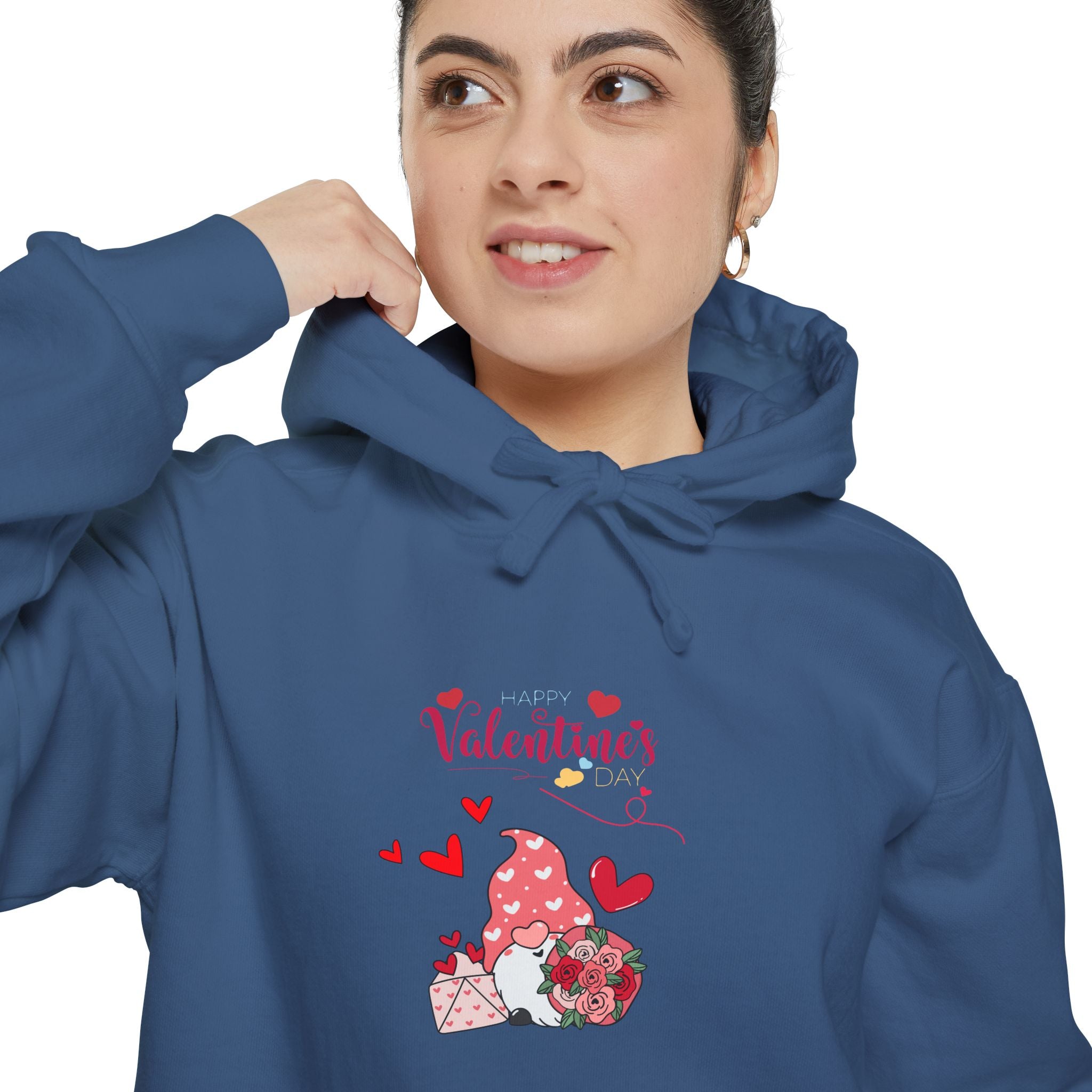 Gnome Valentine's Day Unisex Garment-Dyed Hoodie