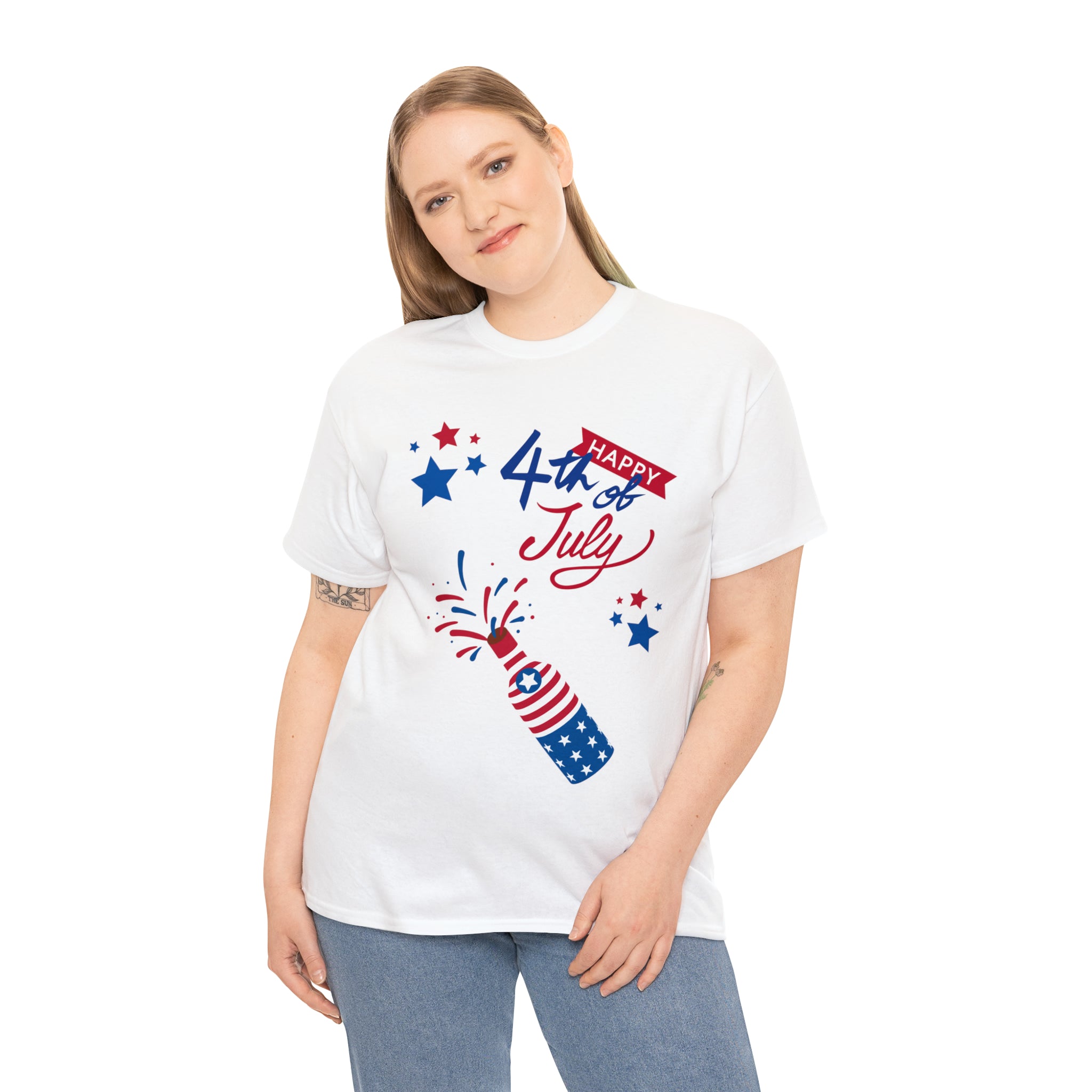 Happy 4th Of July Celebration Unisex Heavy Cotton Tee