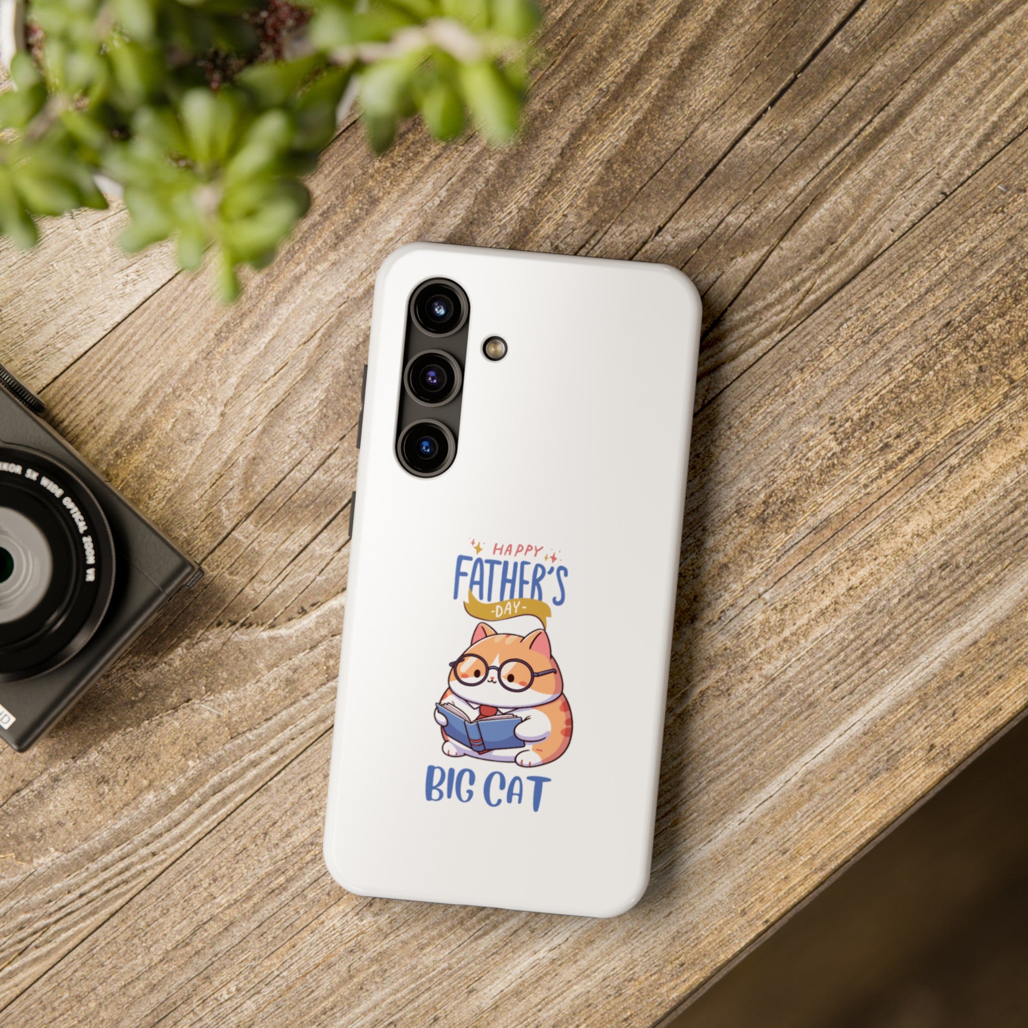 Happy Father's Day Big Cat Tough Phone Cases