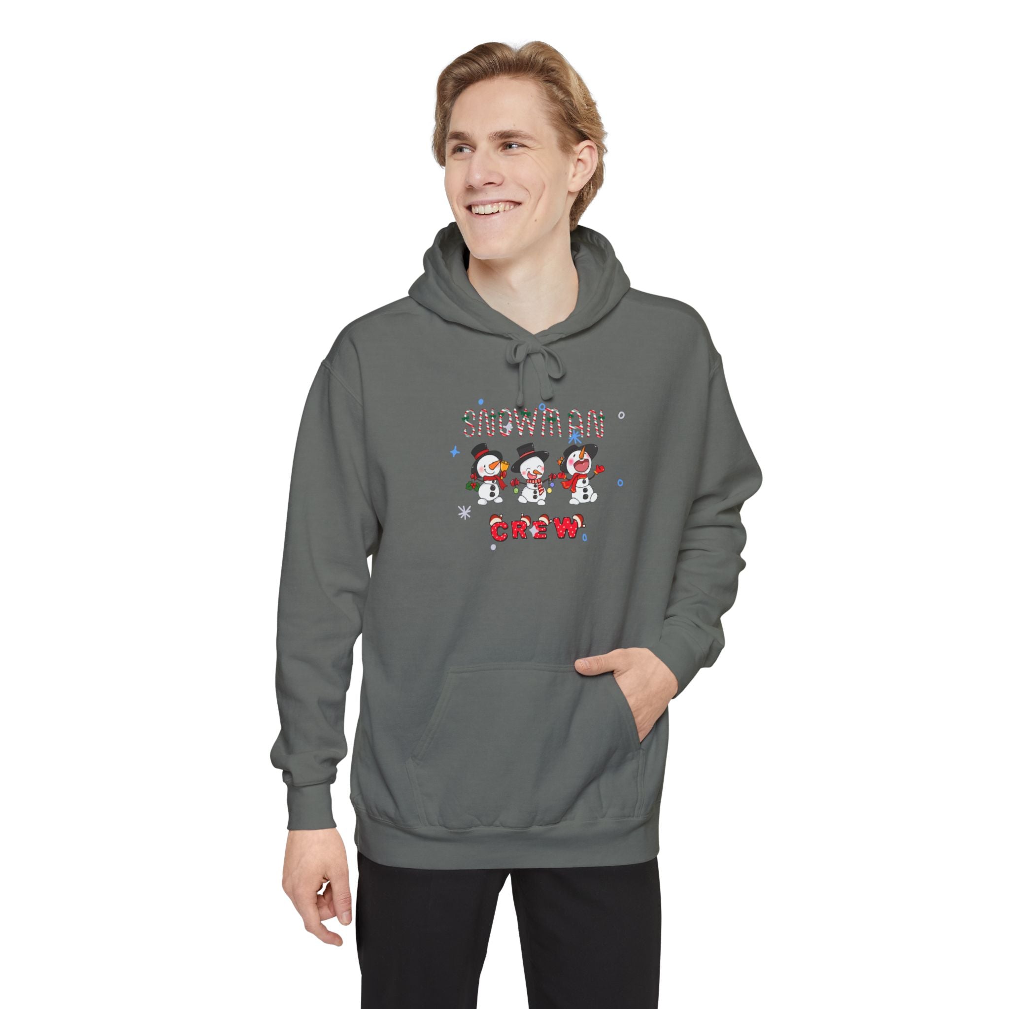 Snowman Crew Unisex Garment-Dyed Hoodie