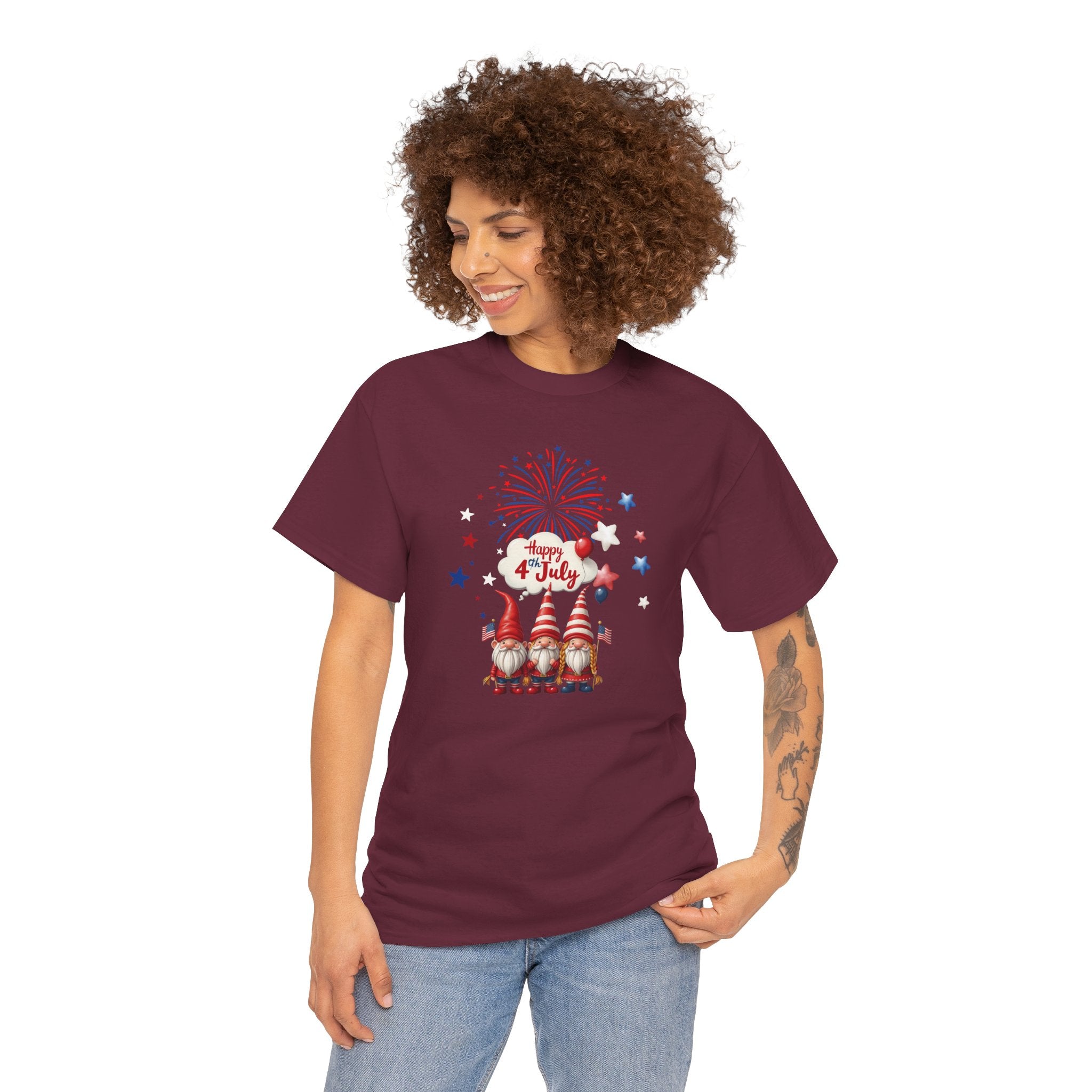 Gnome 4th of July Unisex Heavy Common Tee