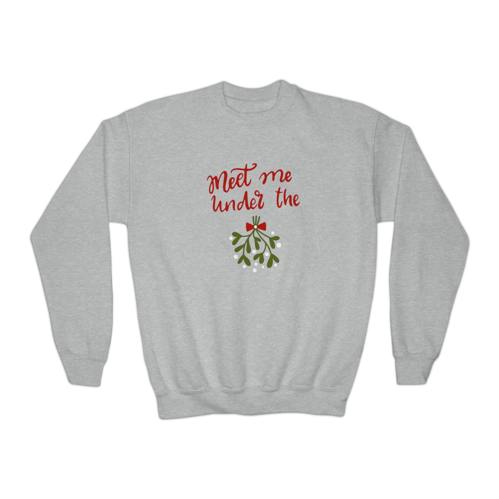 Meet Me Under The Mistletoe Youth Crewneck Sweatshirt