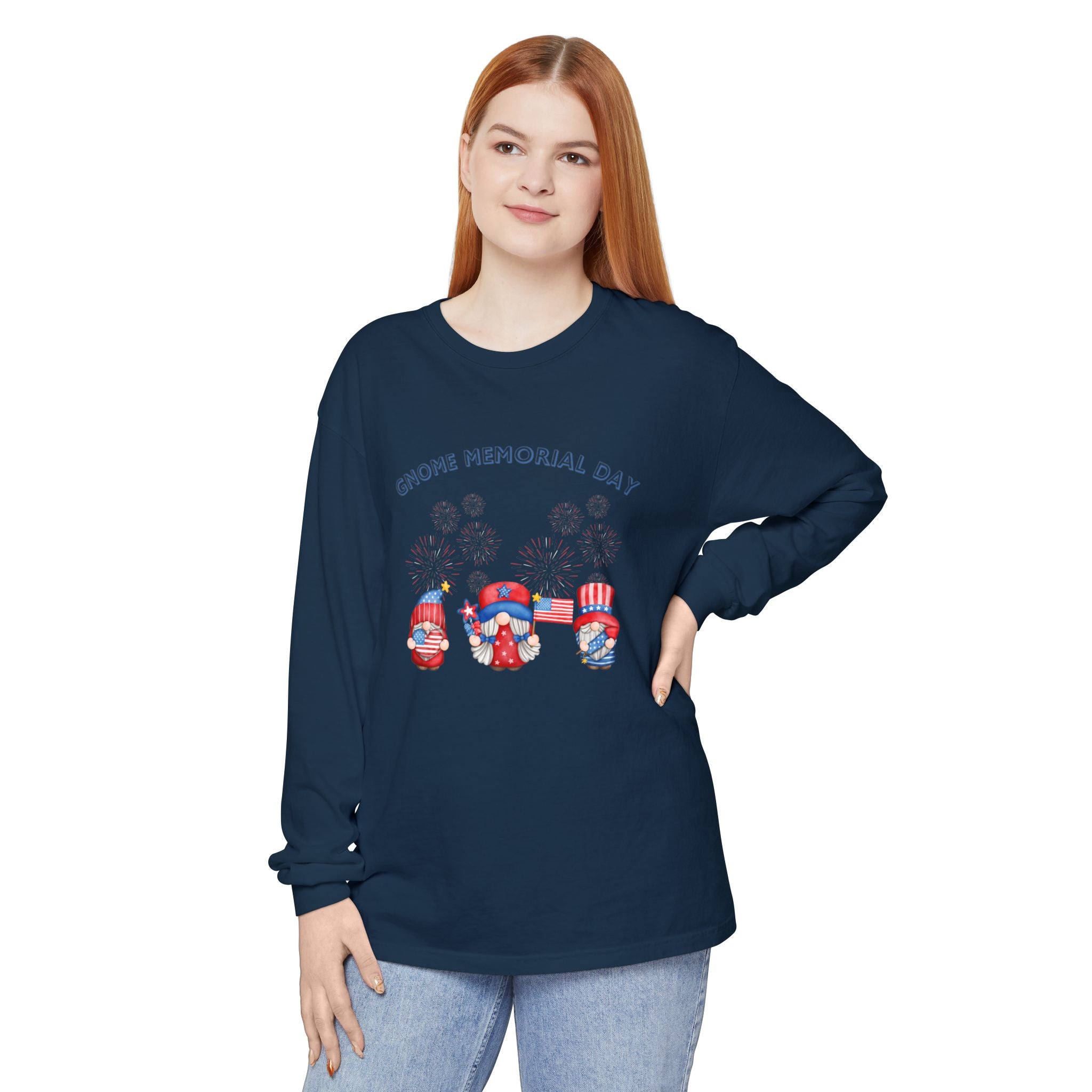 Gnome Memorial Day Long Sleeve T-Shirt