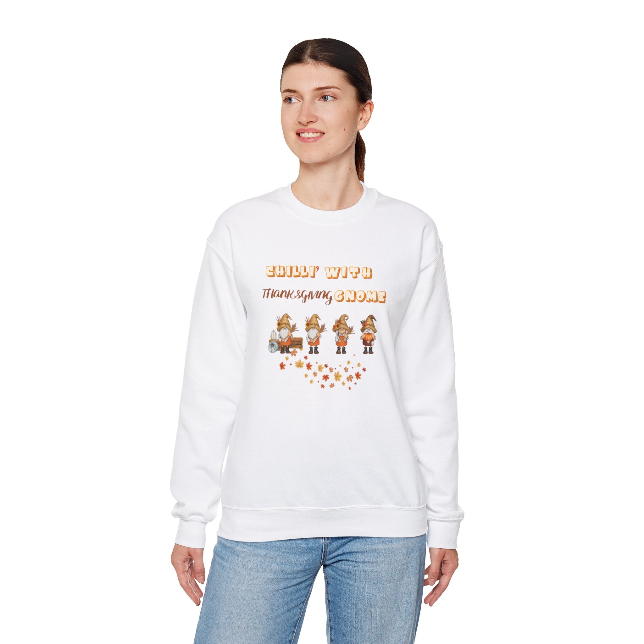 Chilli" With Thanksgiving Gnome Unisex Heavy Blend™ Crewneck Sweatshirt