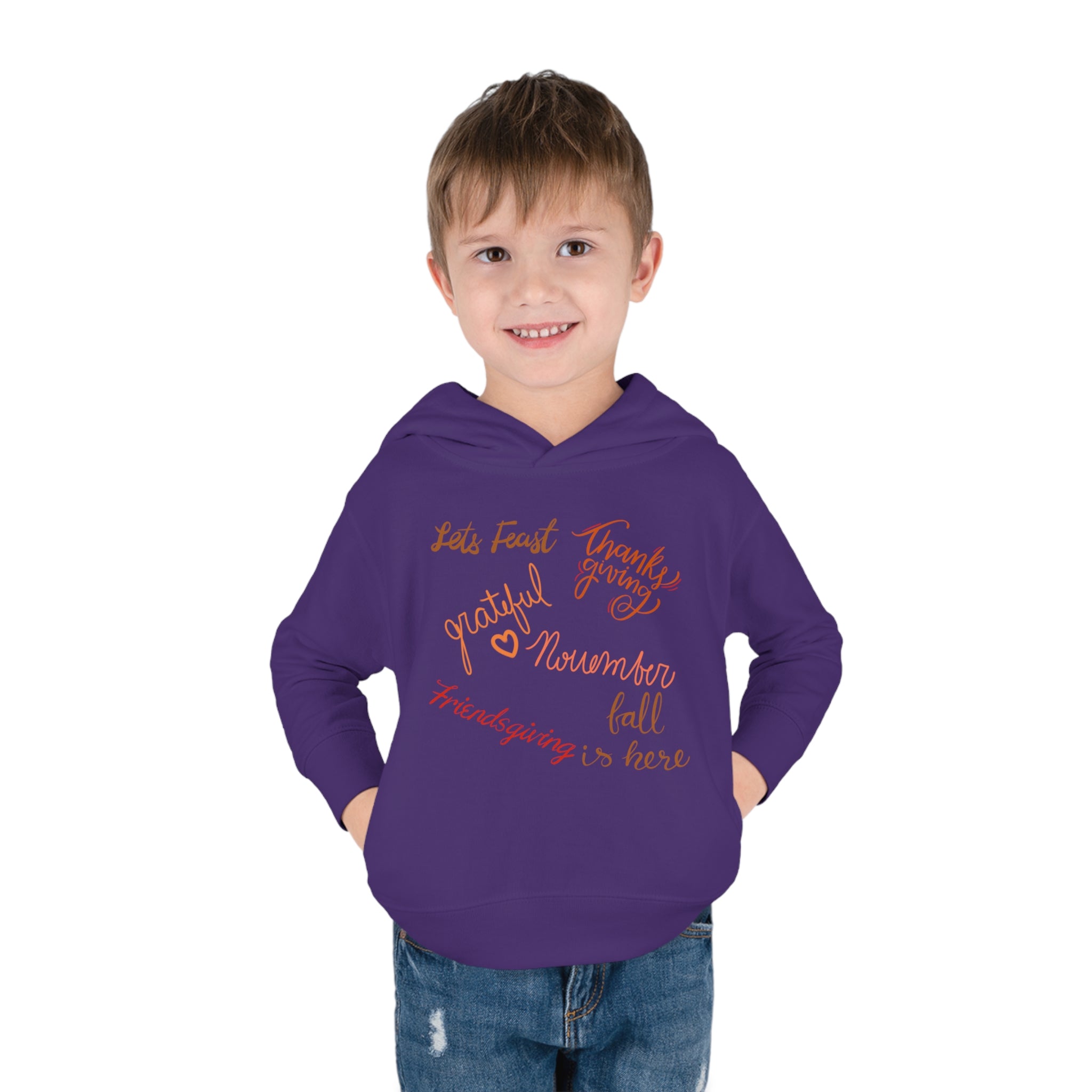 Thanksgiving Season Toddler Pullover Fleece Hoodie