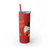 Trick or Treat Skinny Tumbler with Straw, 20oz