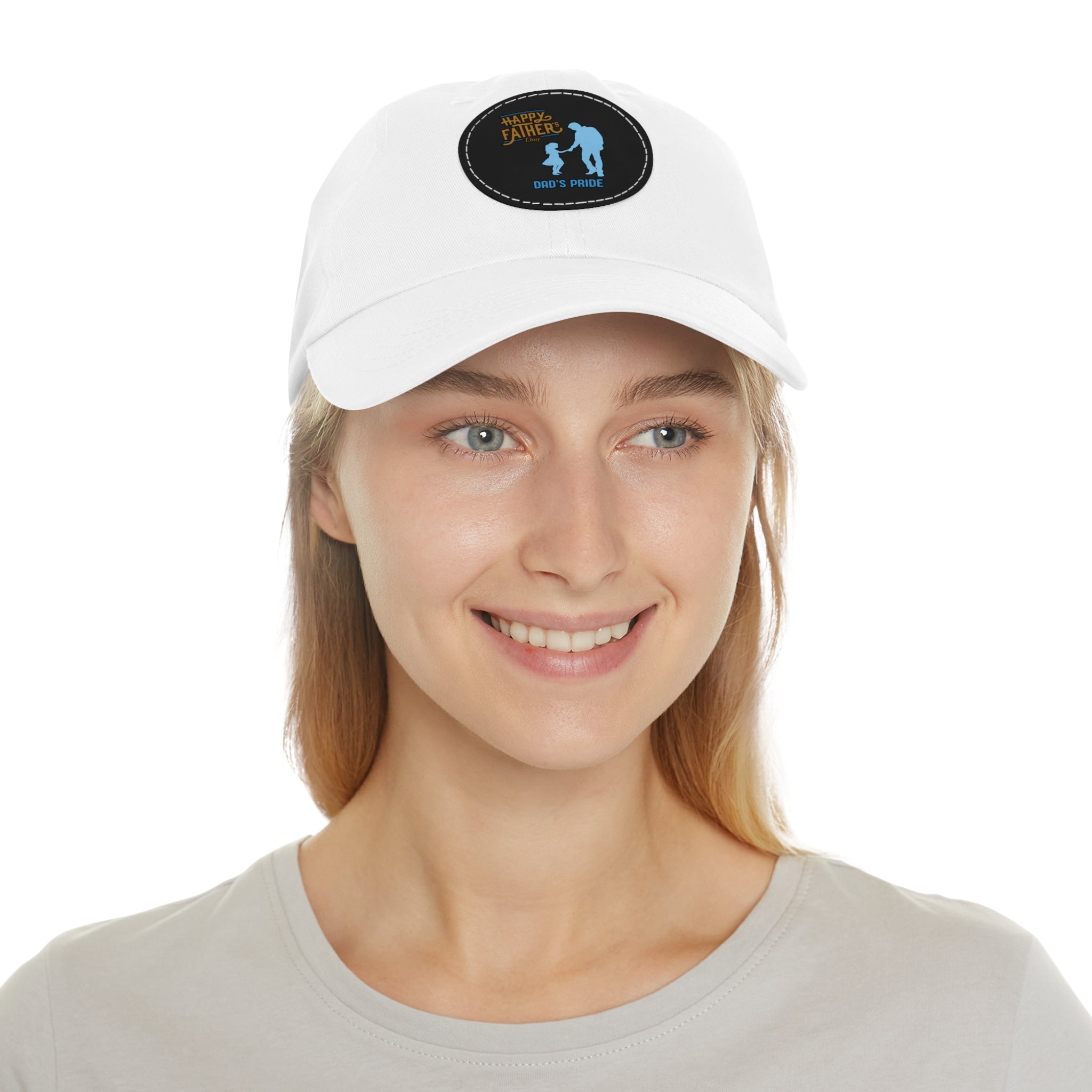 Dad's Pride Hat with Leather Patch (Round)