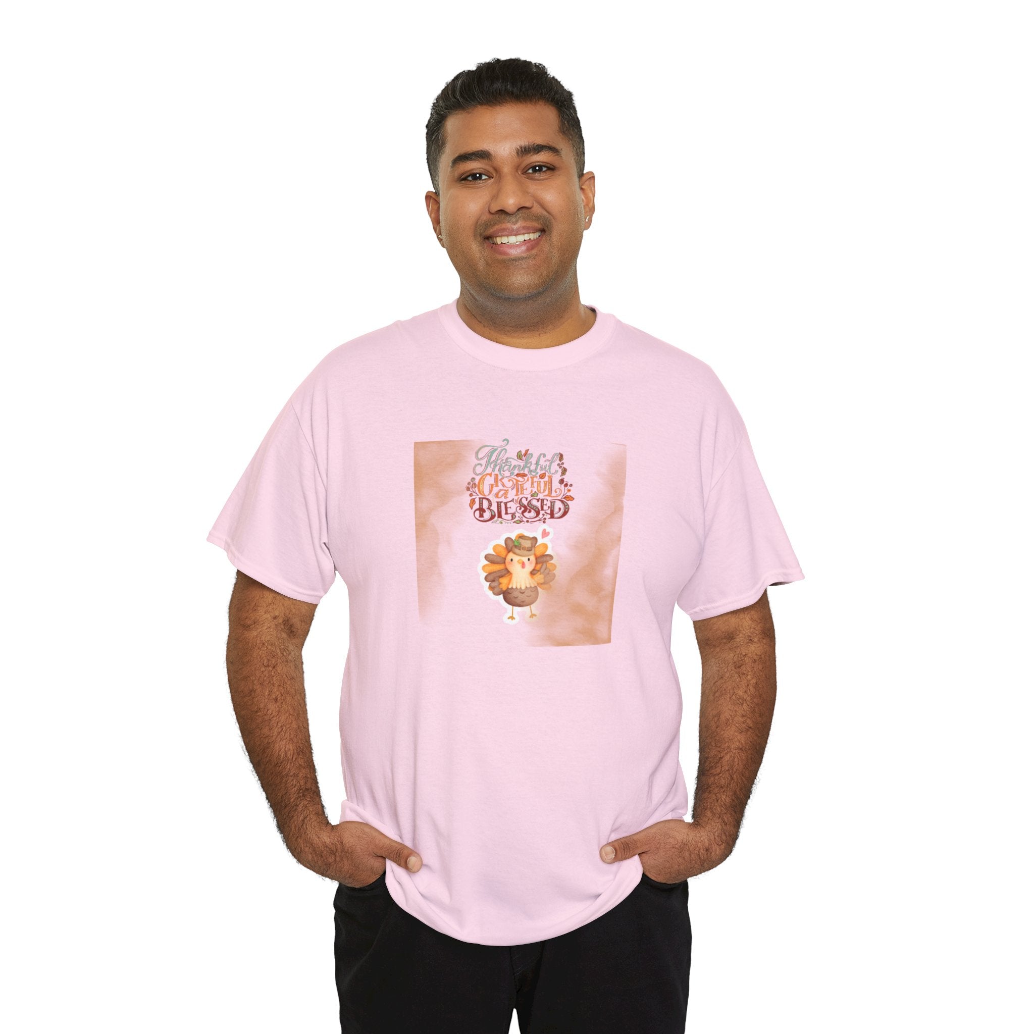 Thankful Grateful Blessed Unisex Heavy Cotton Tee