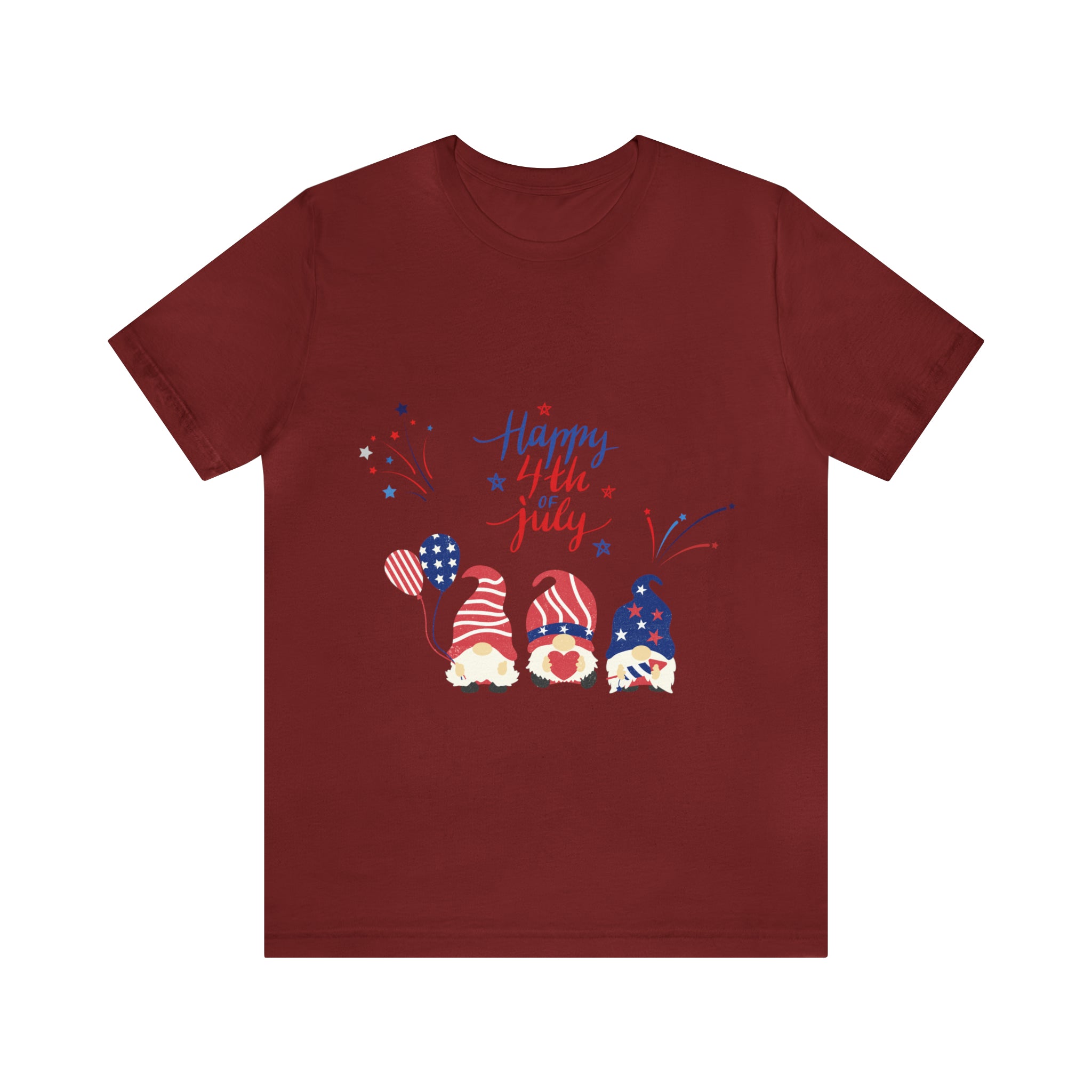 Happy 4th Of July Gnome Unisex Jersey Short Sleeve Tee