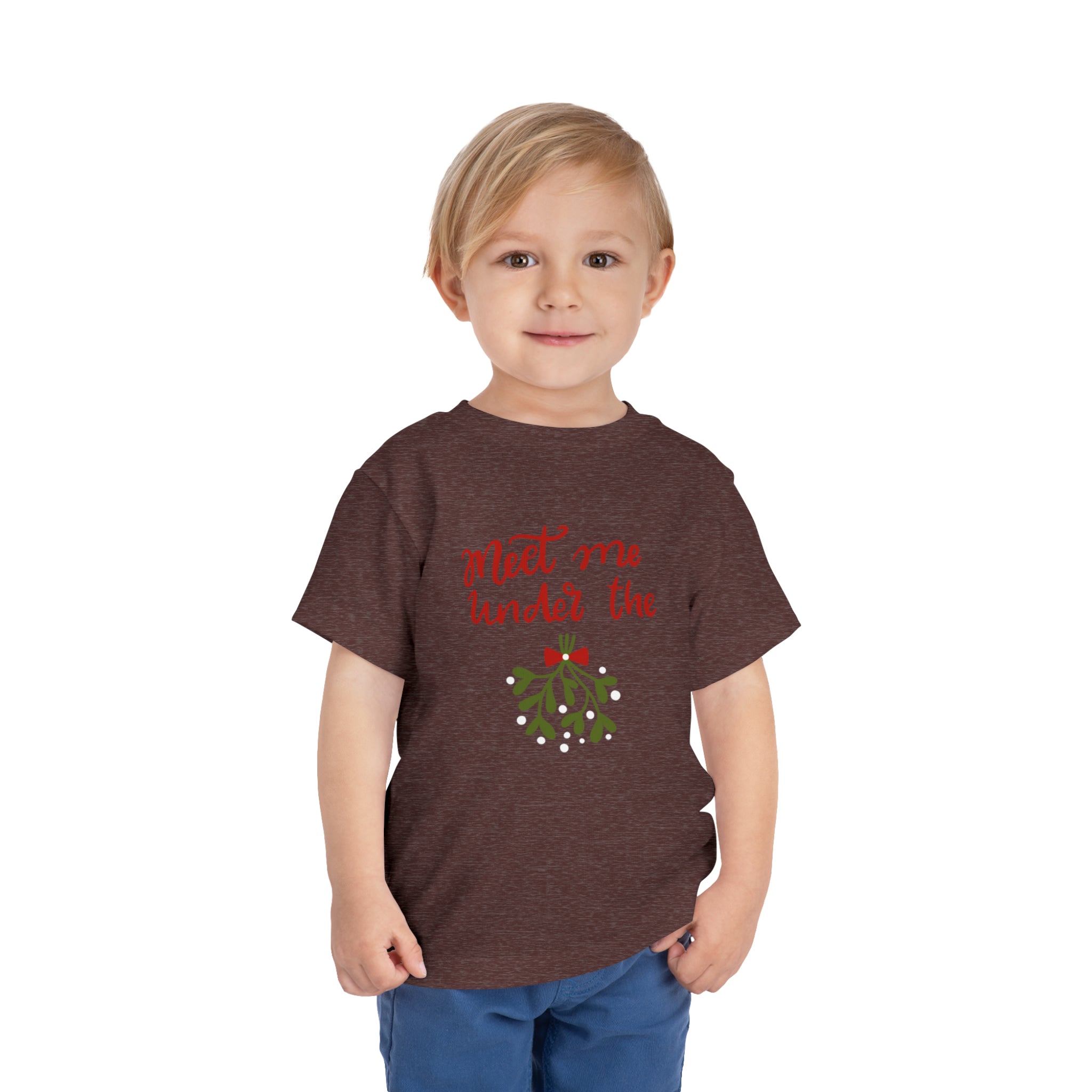 Meet Me Under The Mistletoe Toddler Short Sleeve Tee