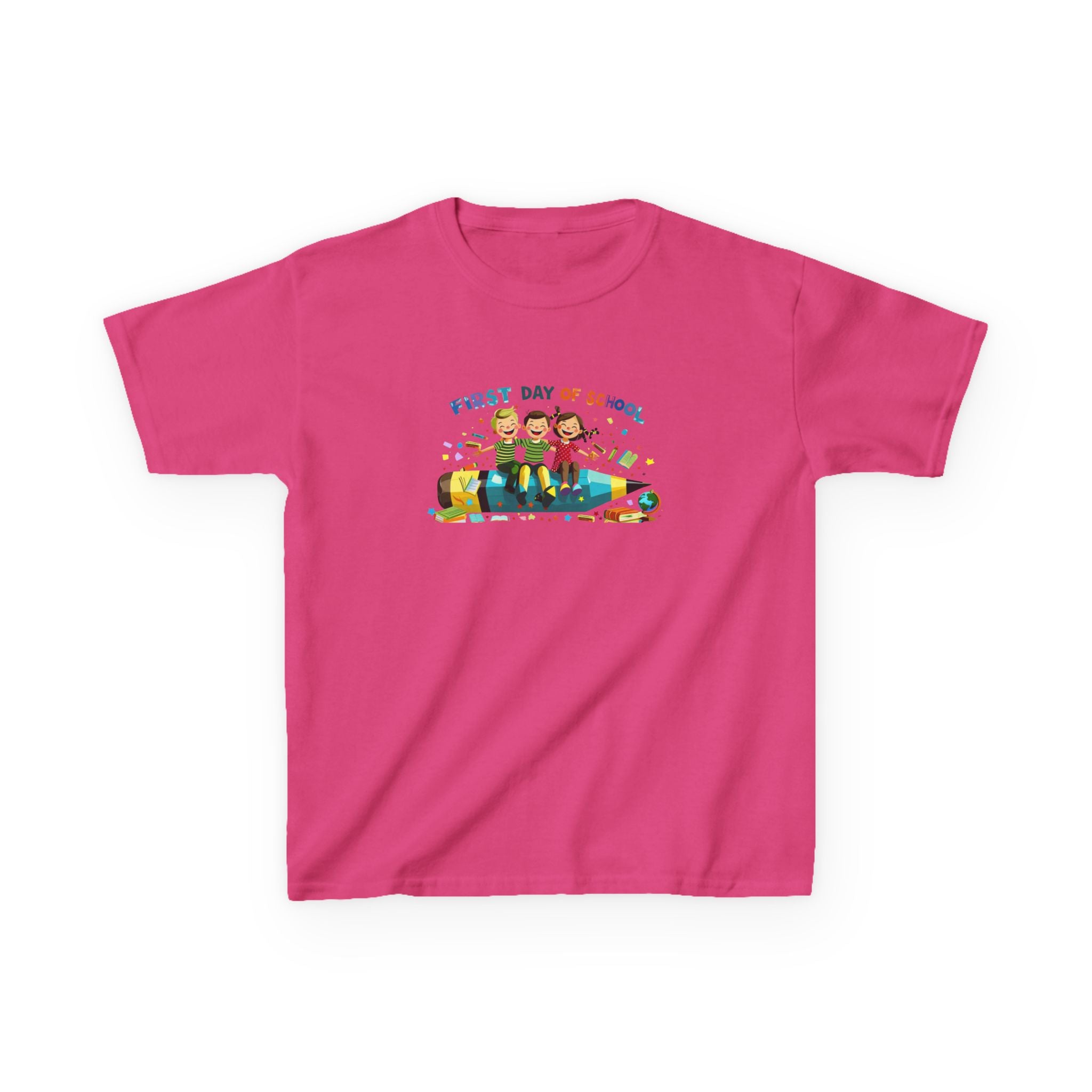 First Day of School Kids Heavy Cotton Tee