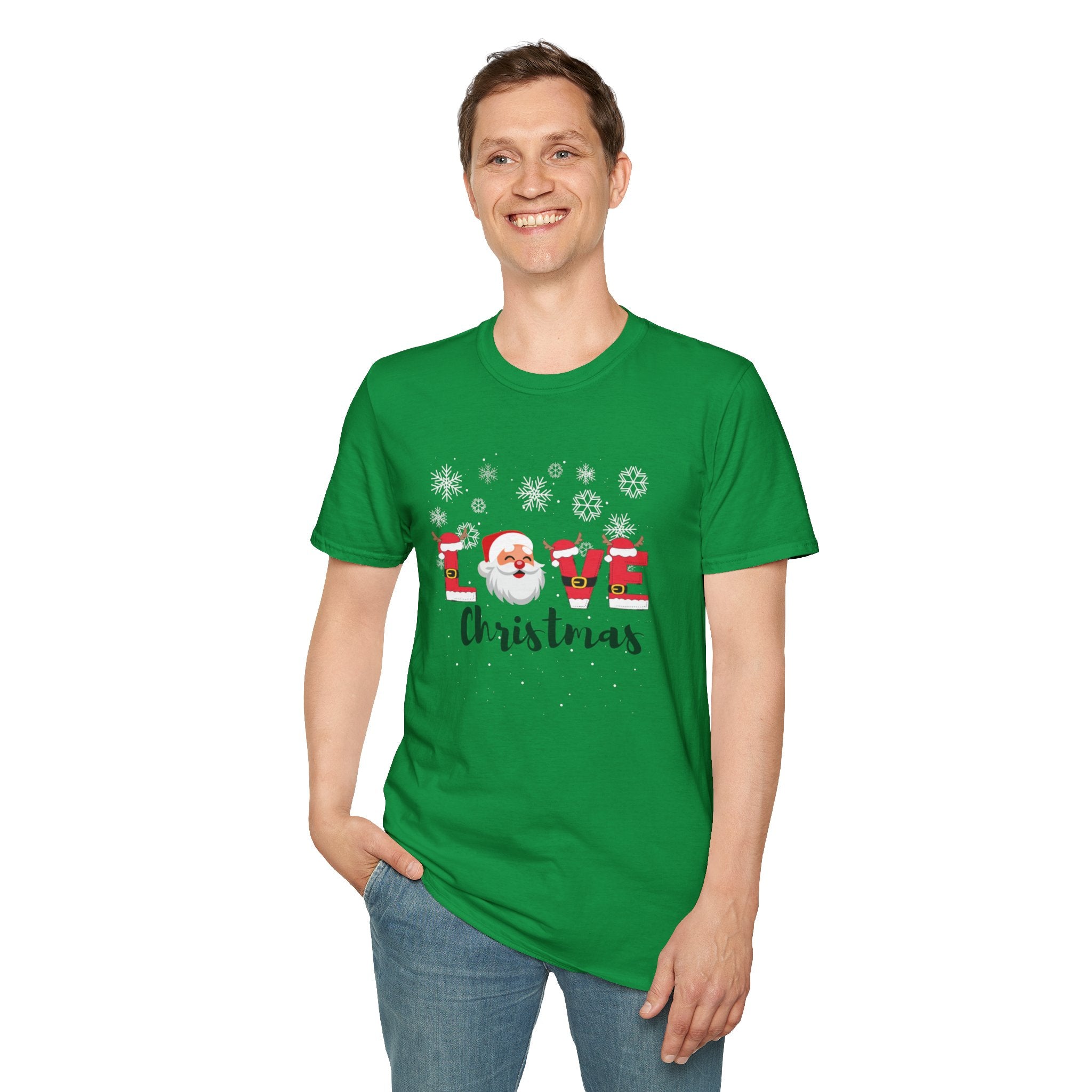 Santa Claus Loves Christmas Unisex Softstyle T-Shirt