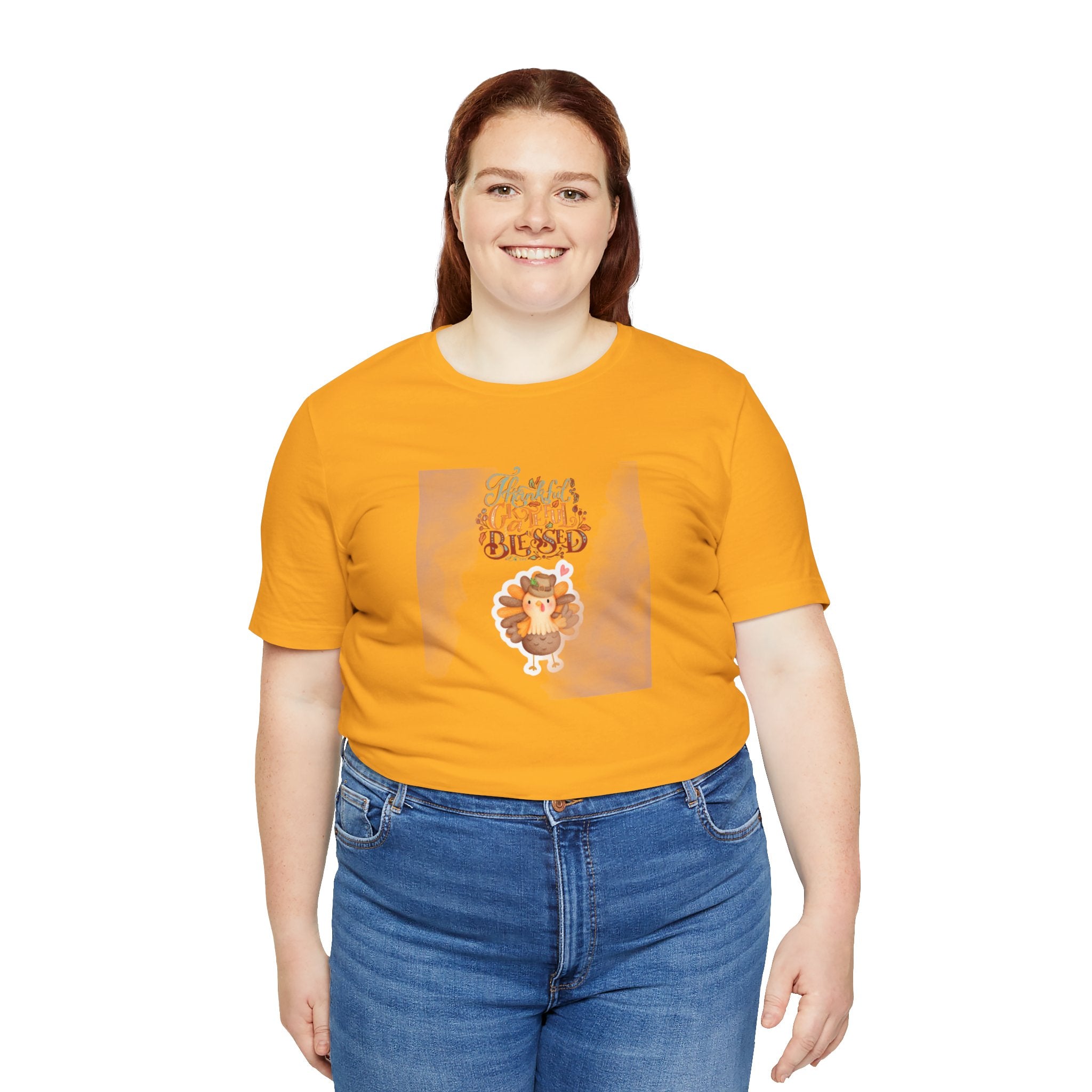Thankful Grateful Blessed Unisex Jersey Short Sleeve Tee