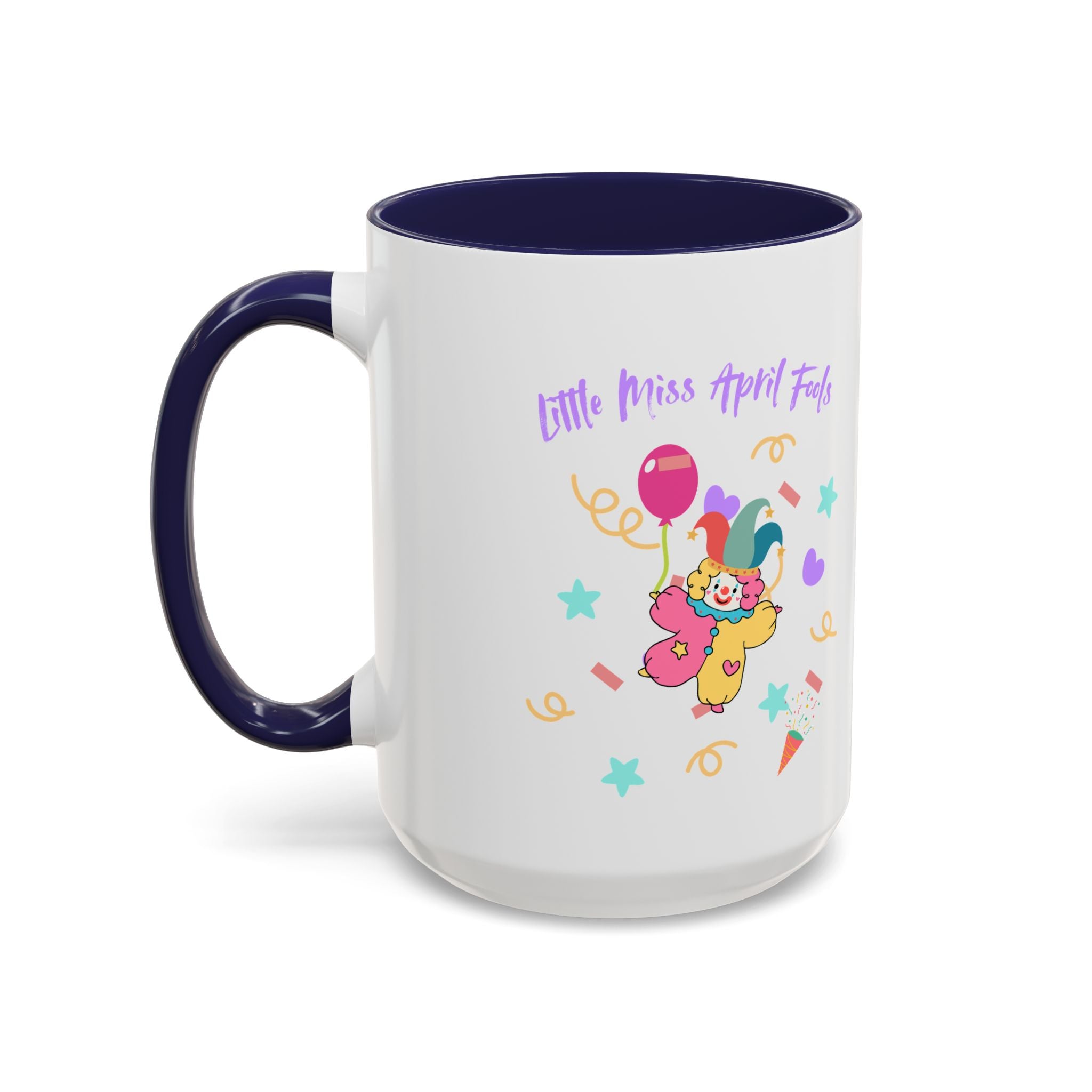 Little Miss April Fool's  Day Accent Coffee Mug - Fun & Whimsical 11oz/15oz