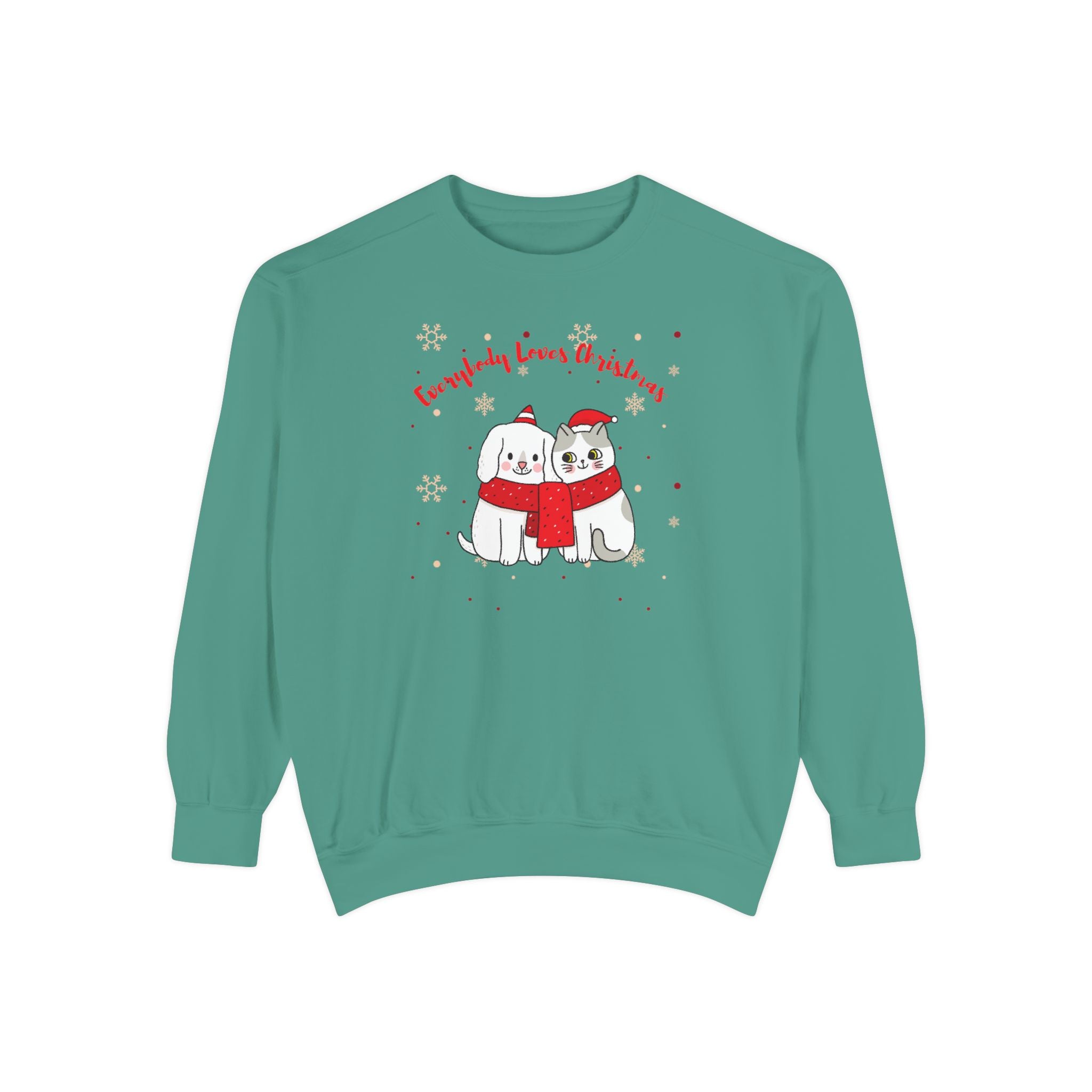 Everybody Loves Christmas Unisex Garment-Dyed Sweatshirt