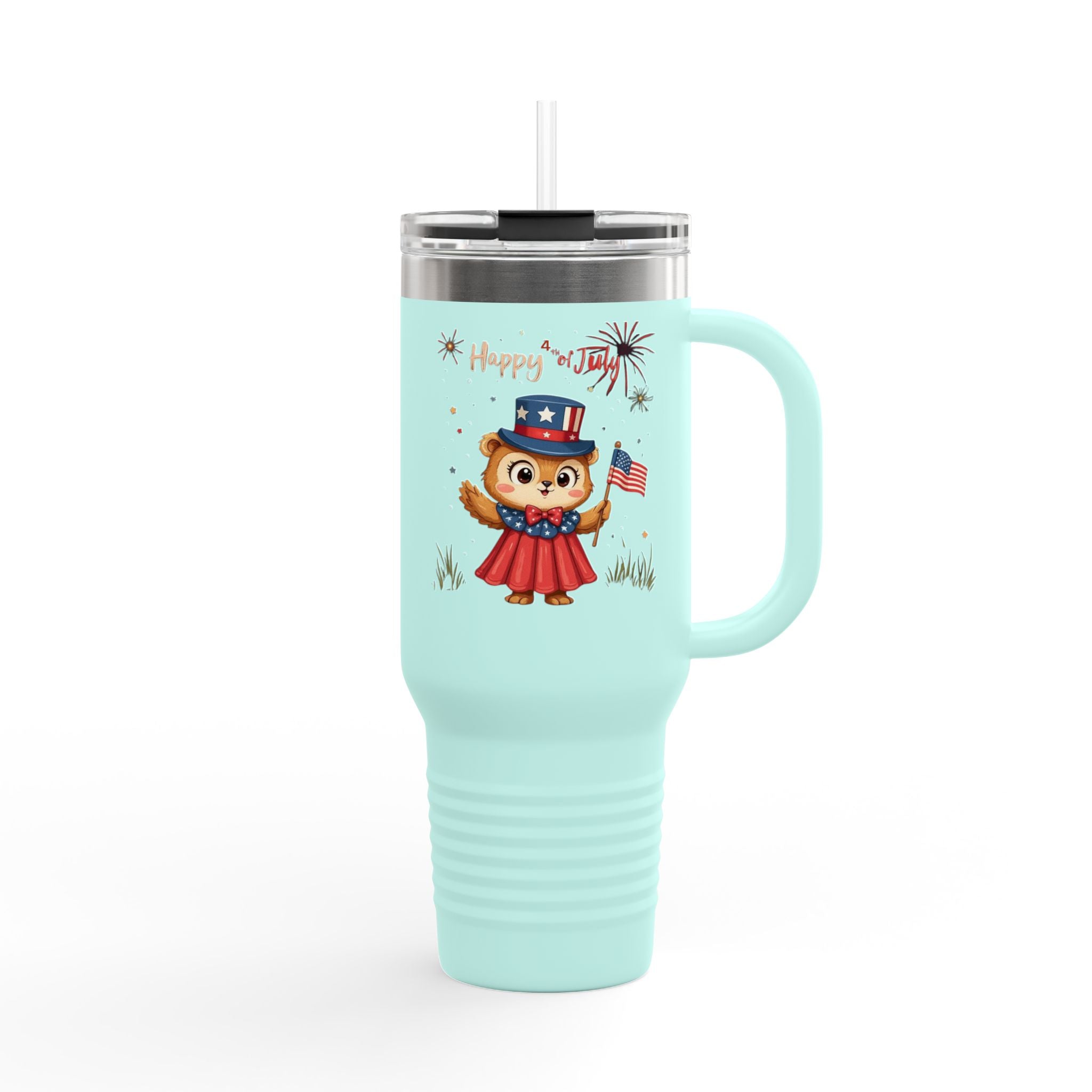 Happy Independence Day  Insulated Travel Mug, 40oz